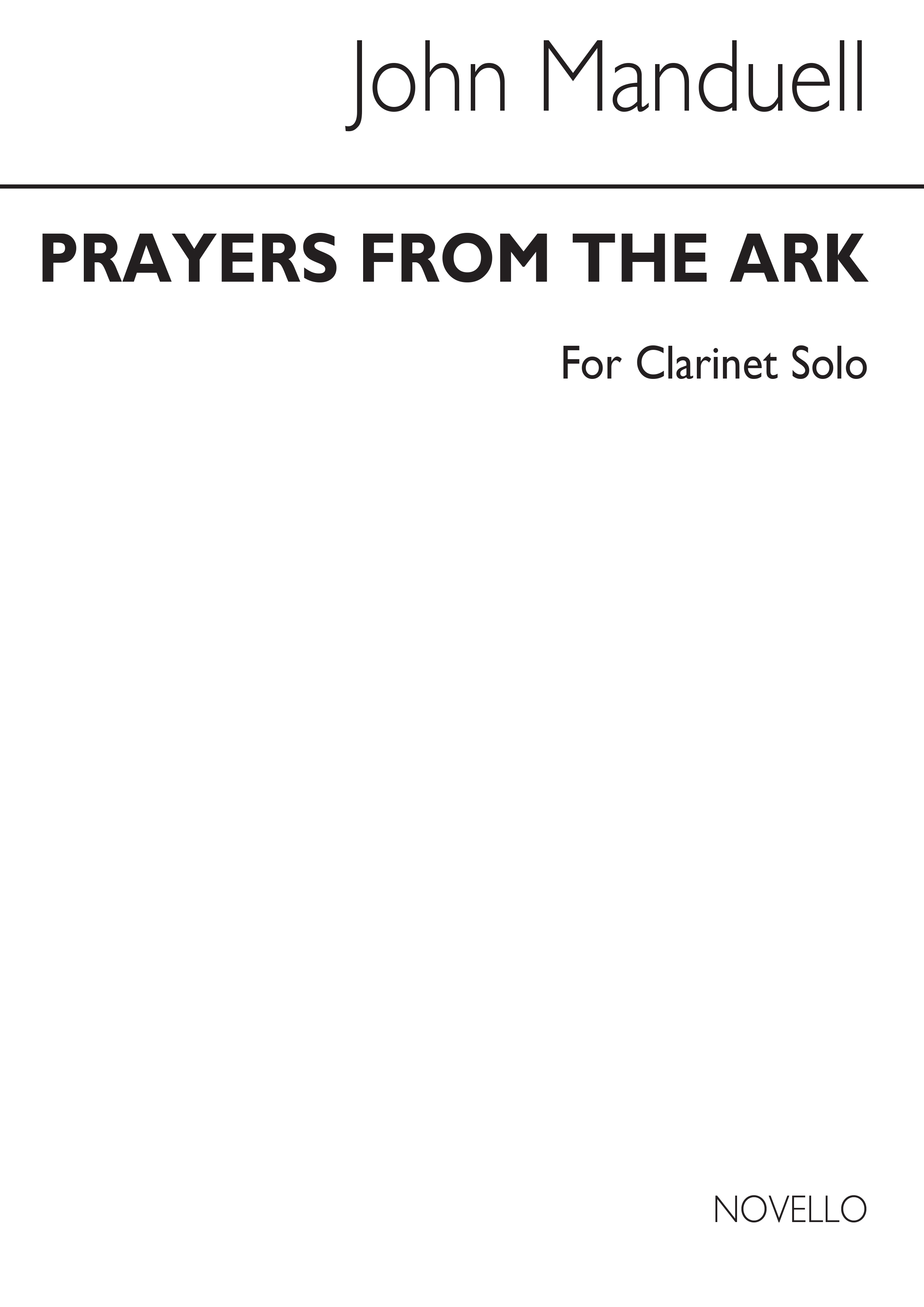 John Manduell: Prayers From The Ark: Clarinet: Instrumental Work