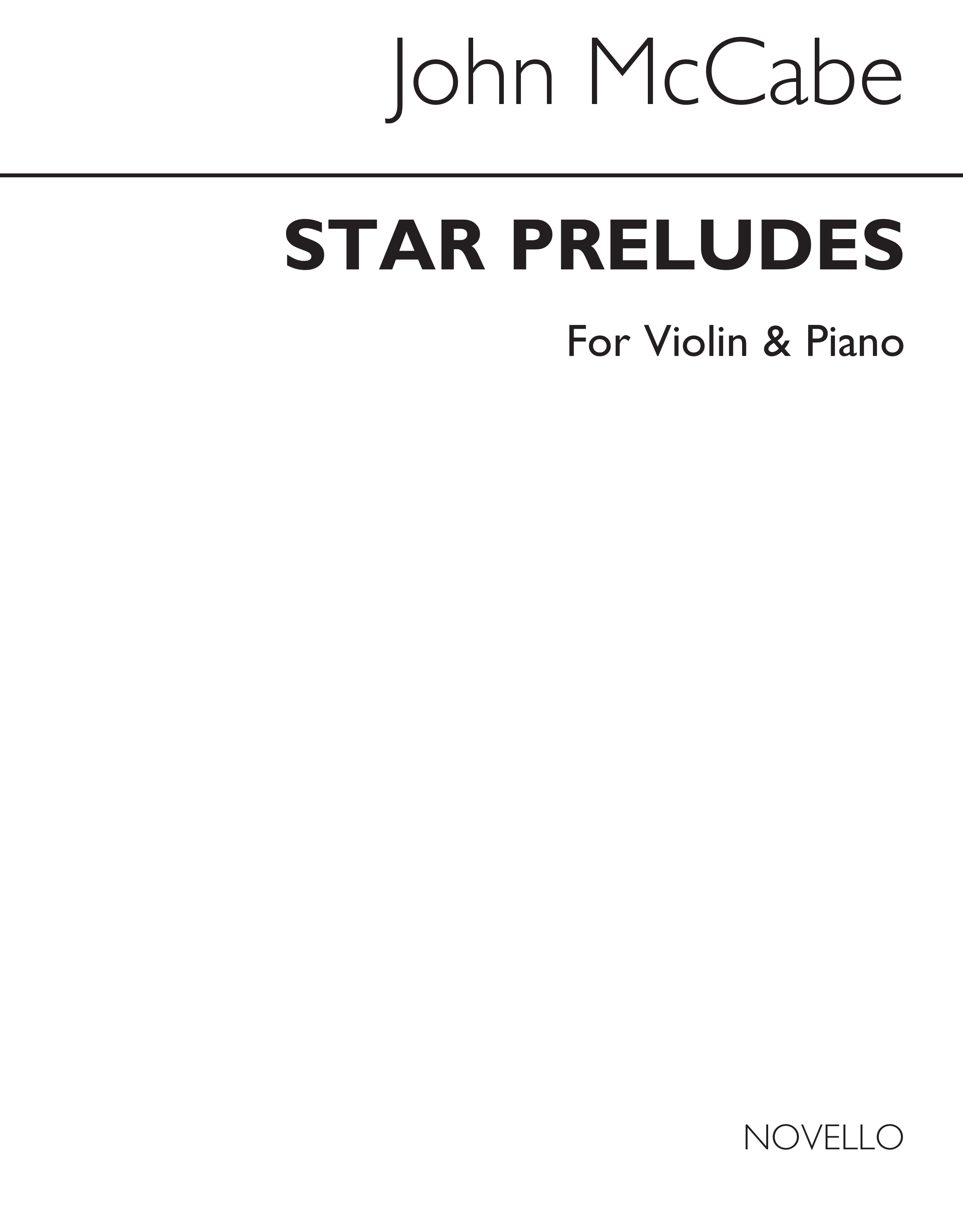 John McCabe: Star Preludes: Violin: Instrumental Work