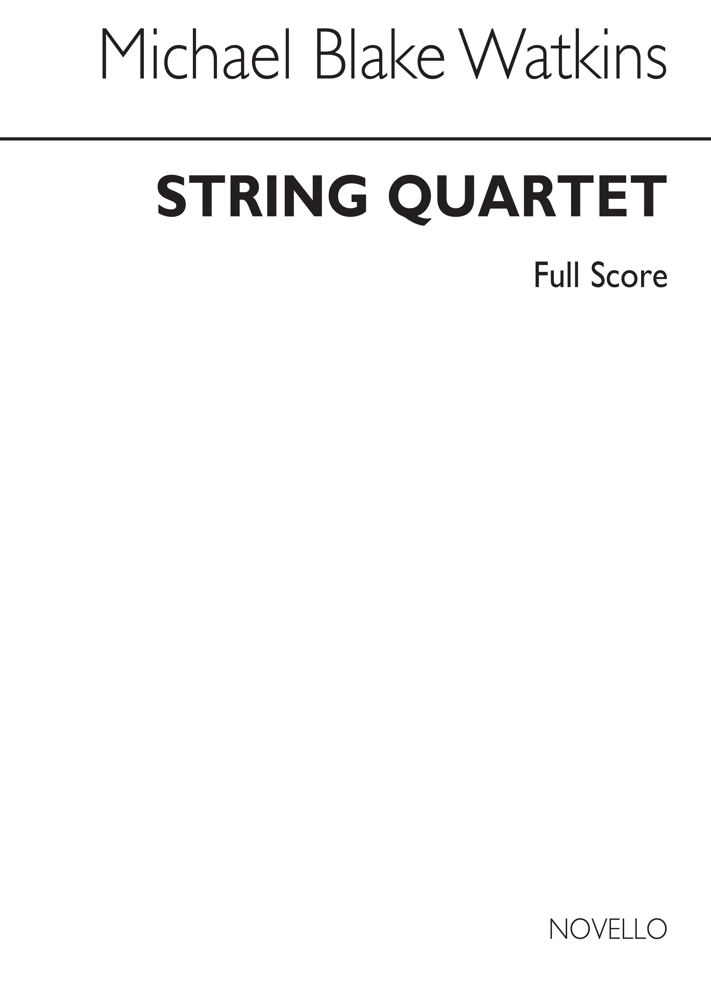 Michael Blake Watkins: String Quartet: String Quartet: Instrumental Work