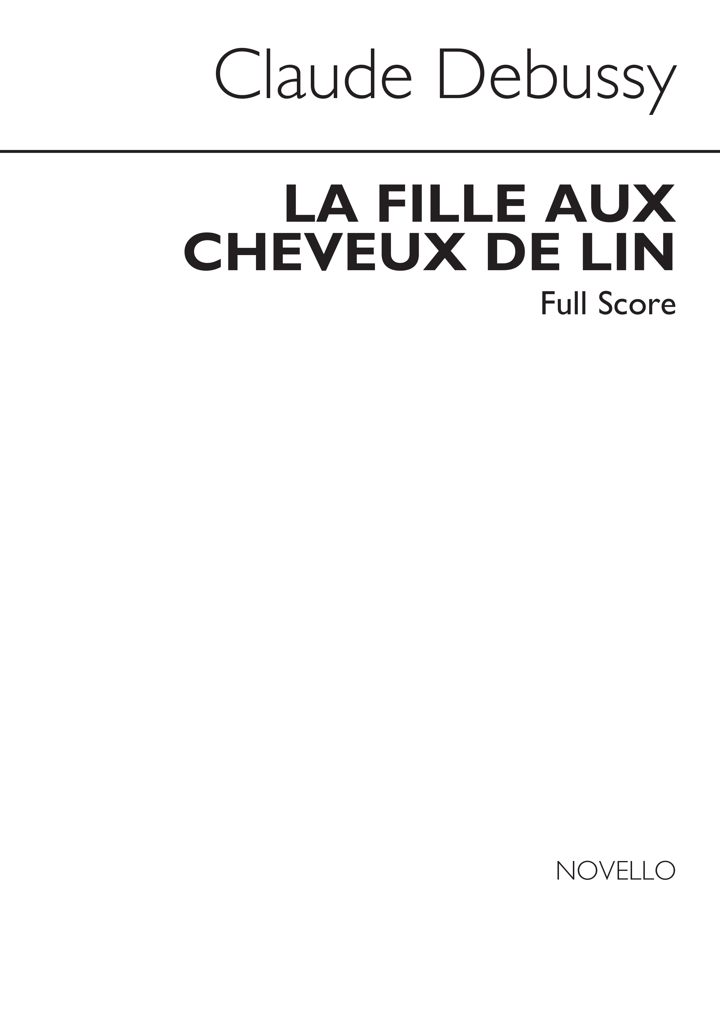 Claude Debussy: La Fille Aux Cheveux De Lin: Descant Recorder: Score