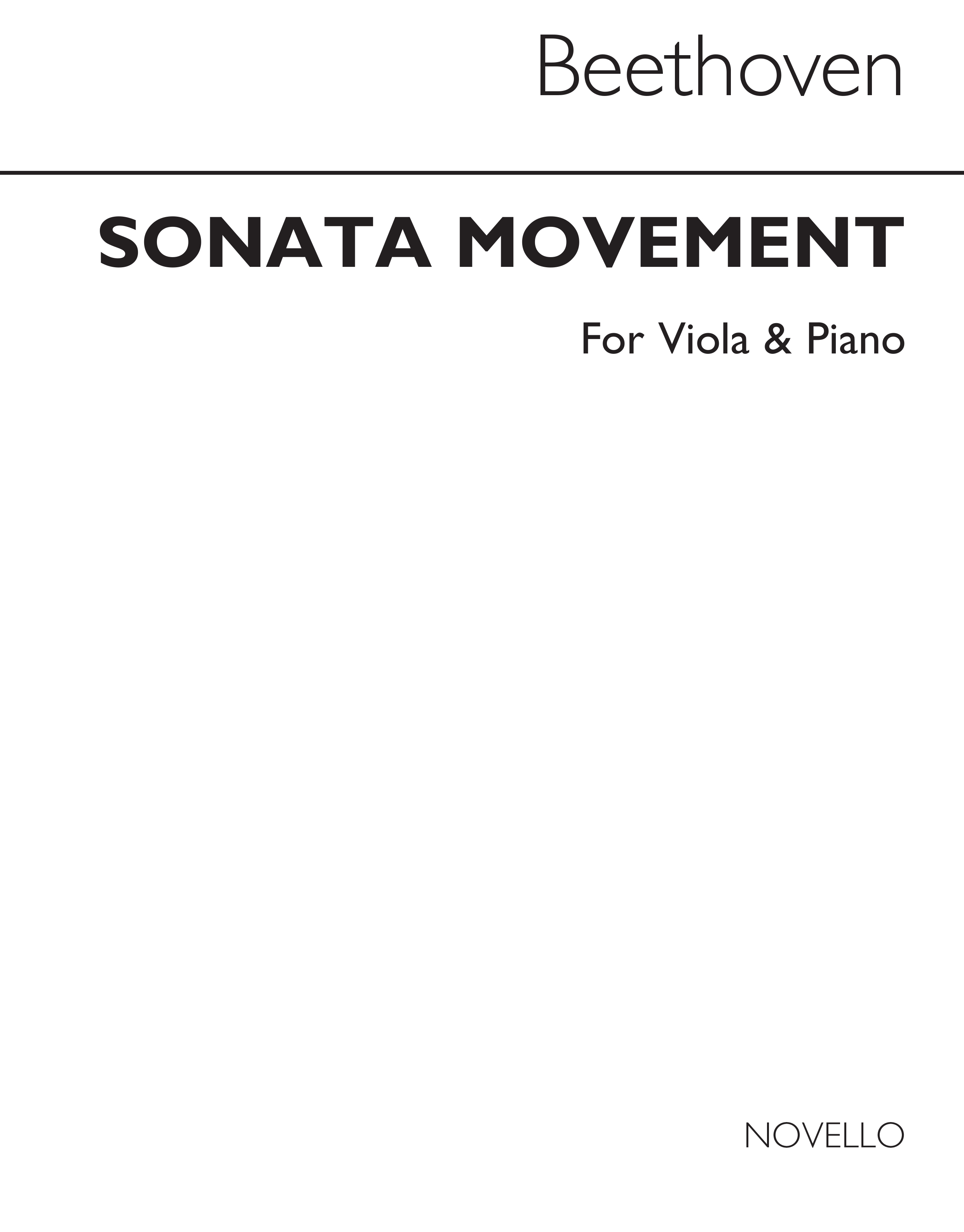 Ludwig van Beethoven: Beethoven Sonata Movement: Viola: Instrumental Work
