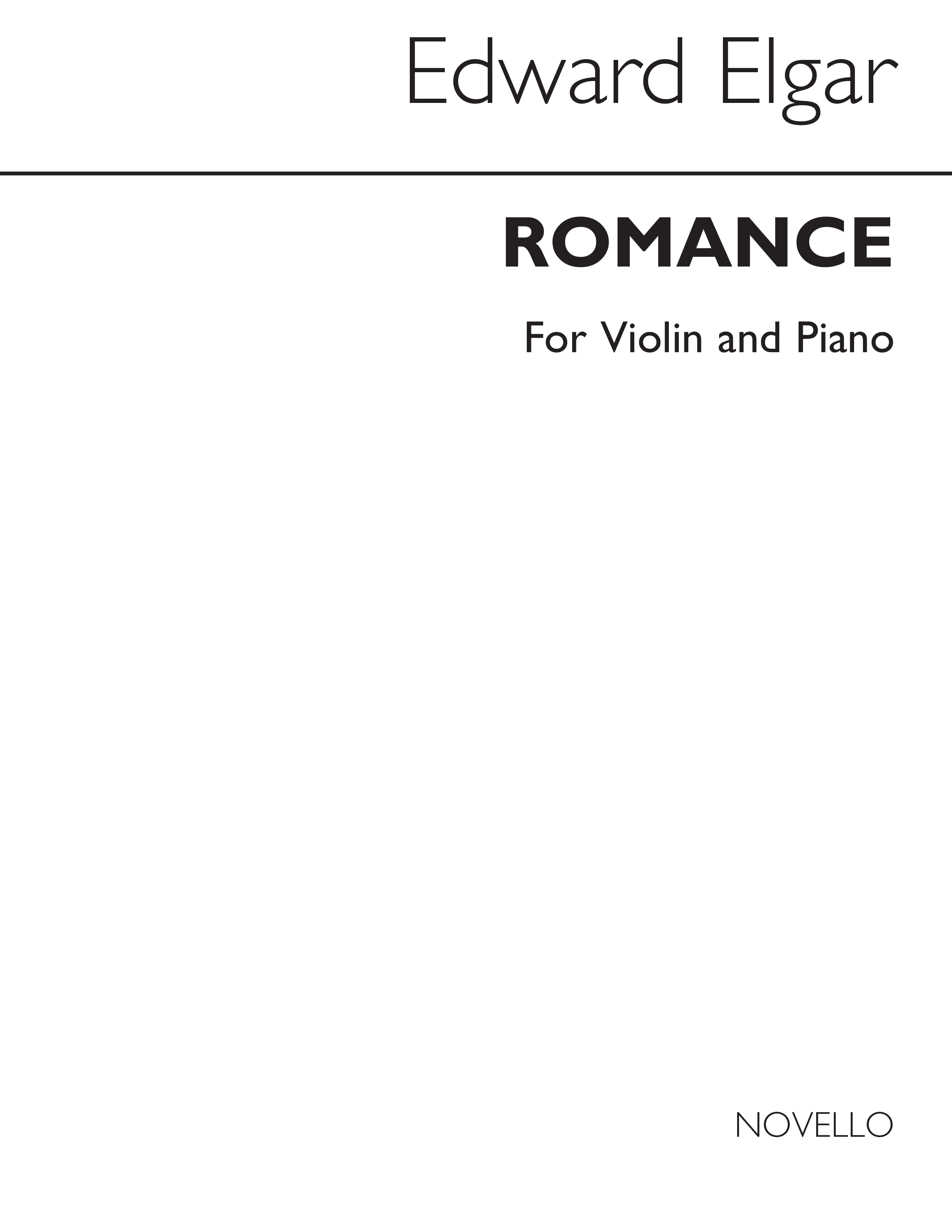 Edward Elgar: Romance For Violin And Piano: Violin: Instrumental Work