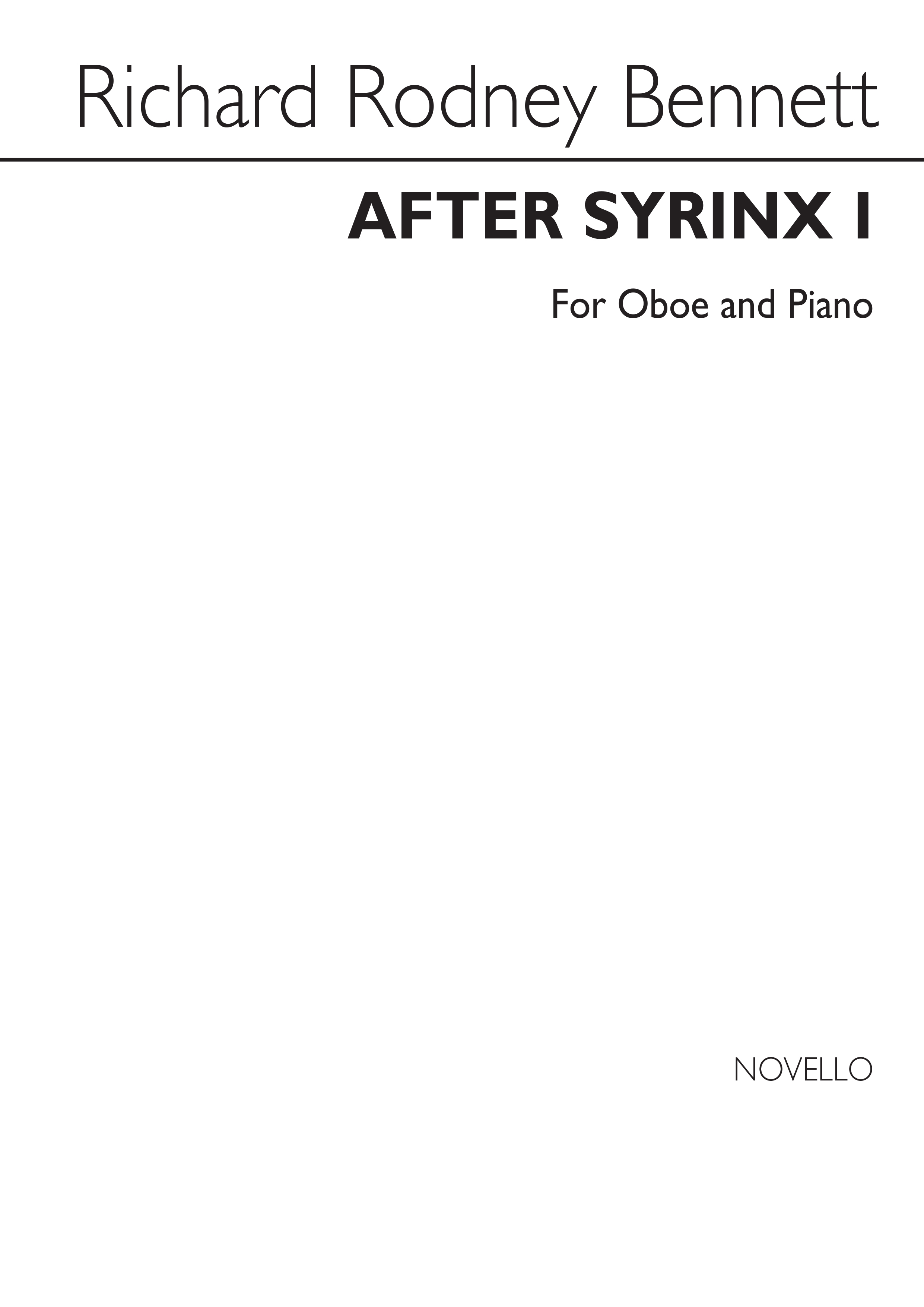Richard Rodney Bennett: After Syrinx I: Oboe: Instrumental Work