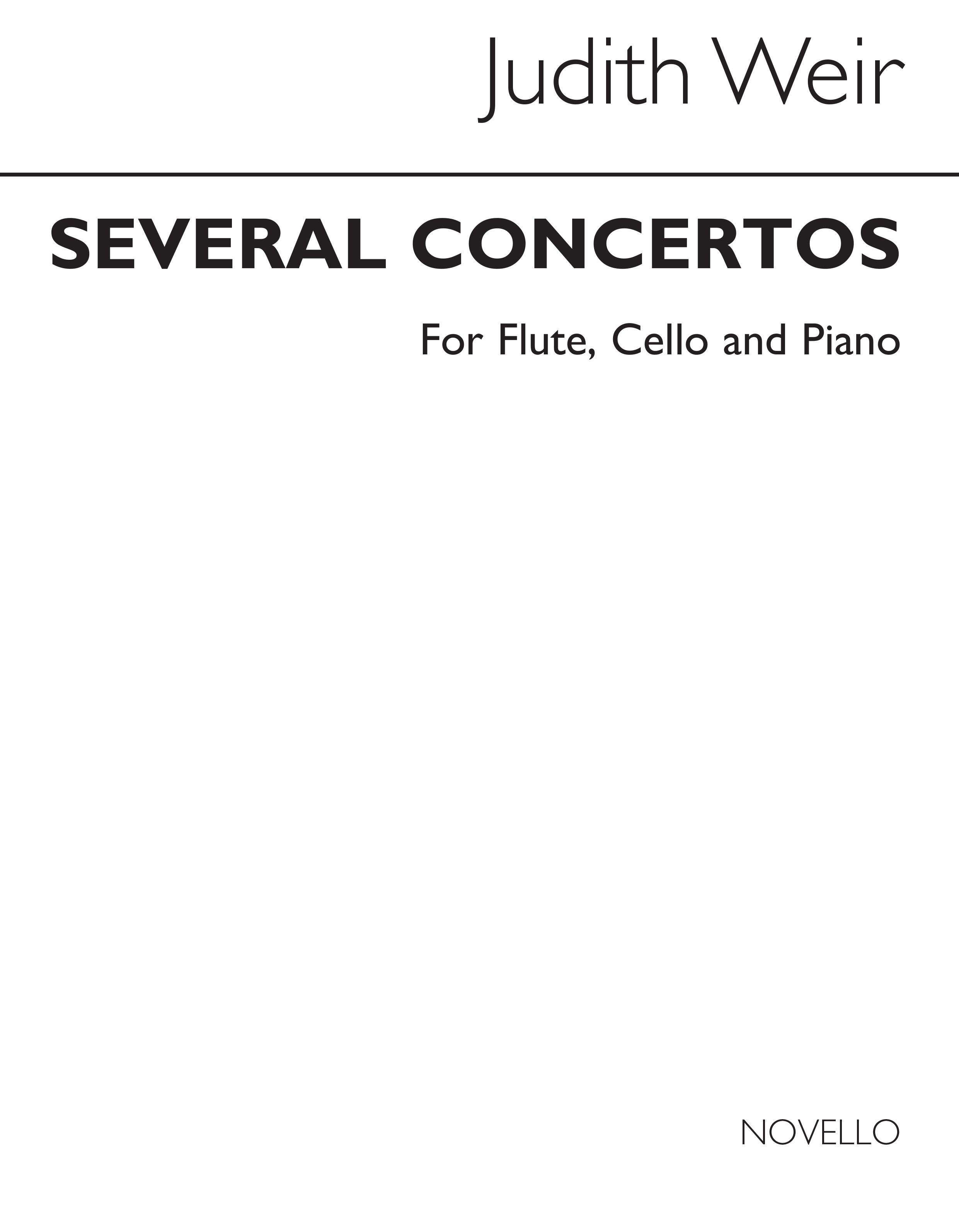 Judith Weir: Several Concertos For Flute Cello and Piano: Chamber Ensemble: