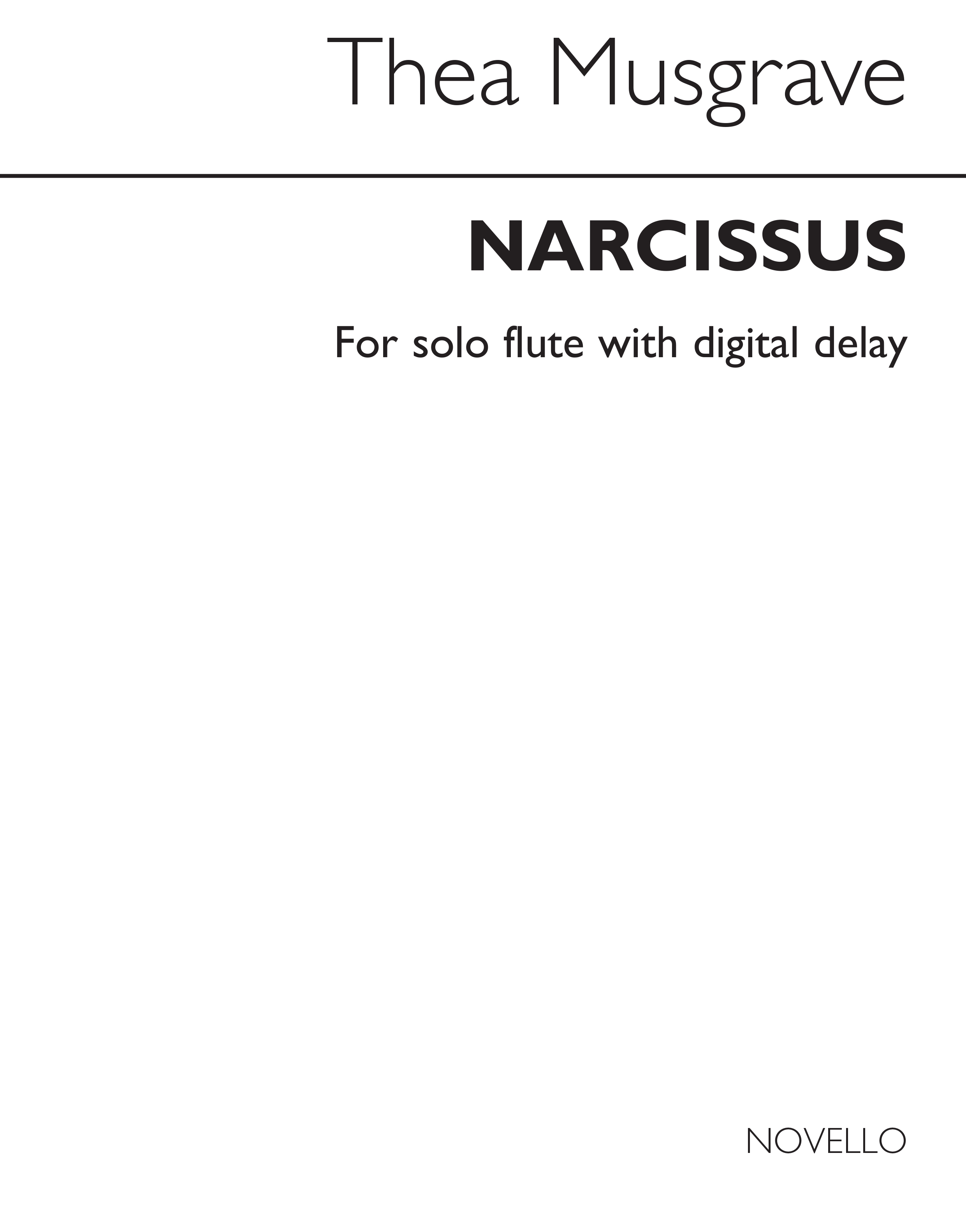 Thea Musgrave: Narcissus For Solo Flute With Digital Delay: Flute: Instrumental