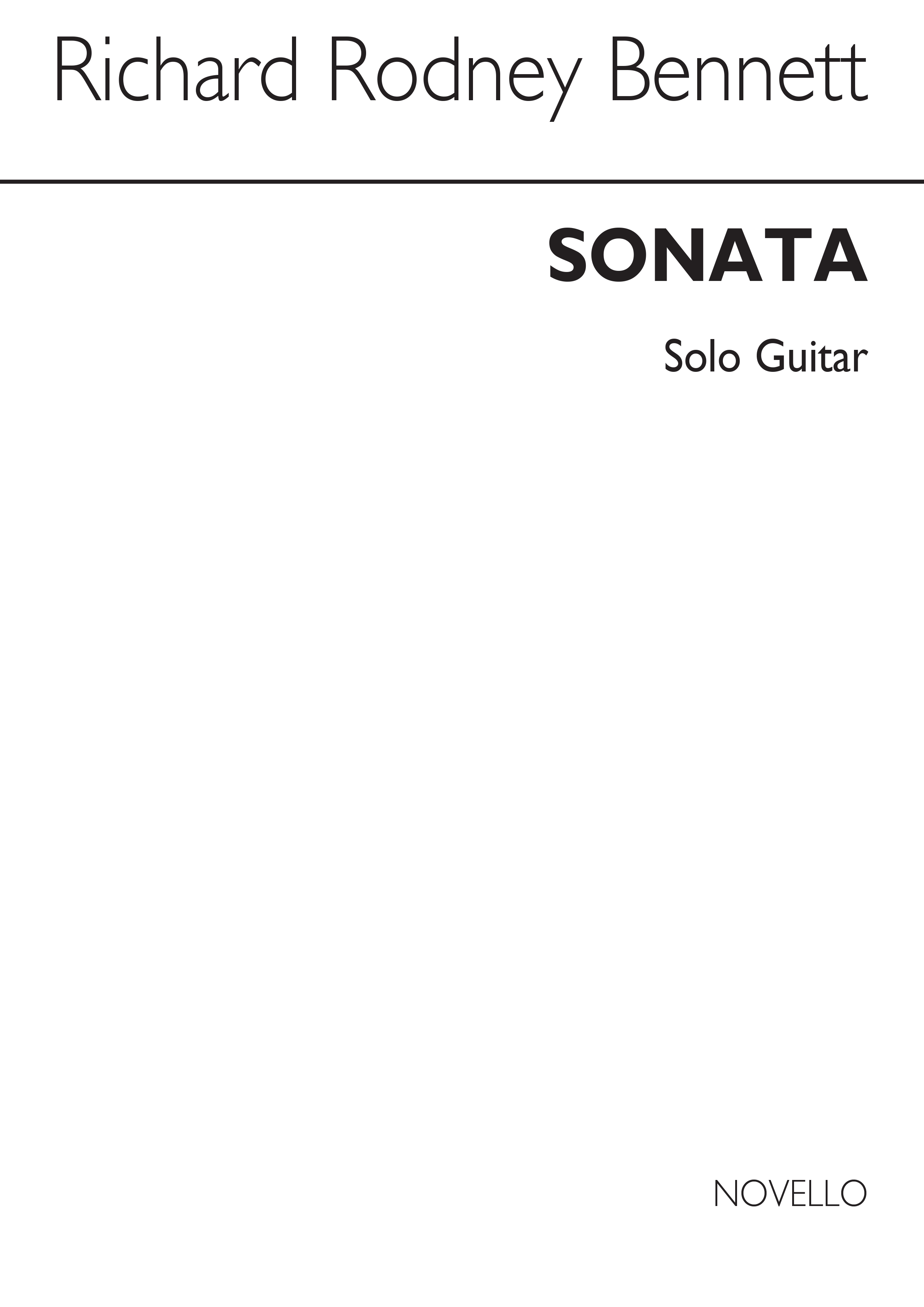 Richard Rodney Bennett: Sonata For Solo Guitar: Guitar: Instrumental Work
