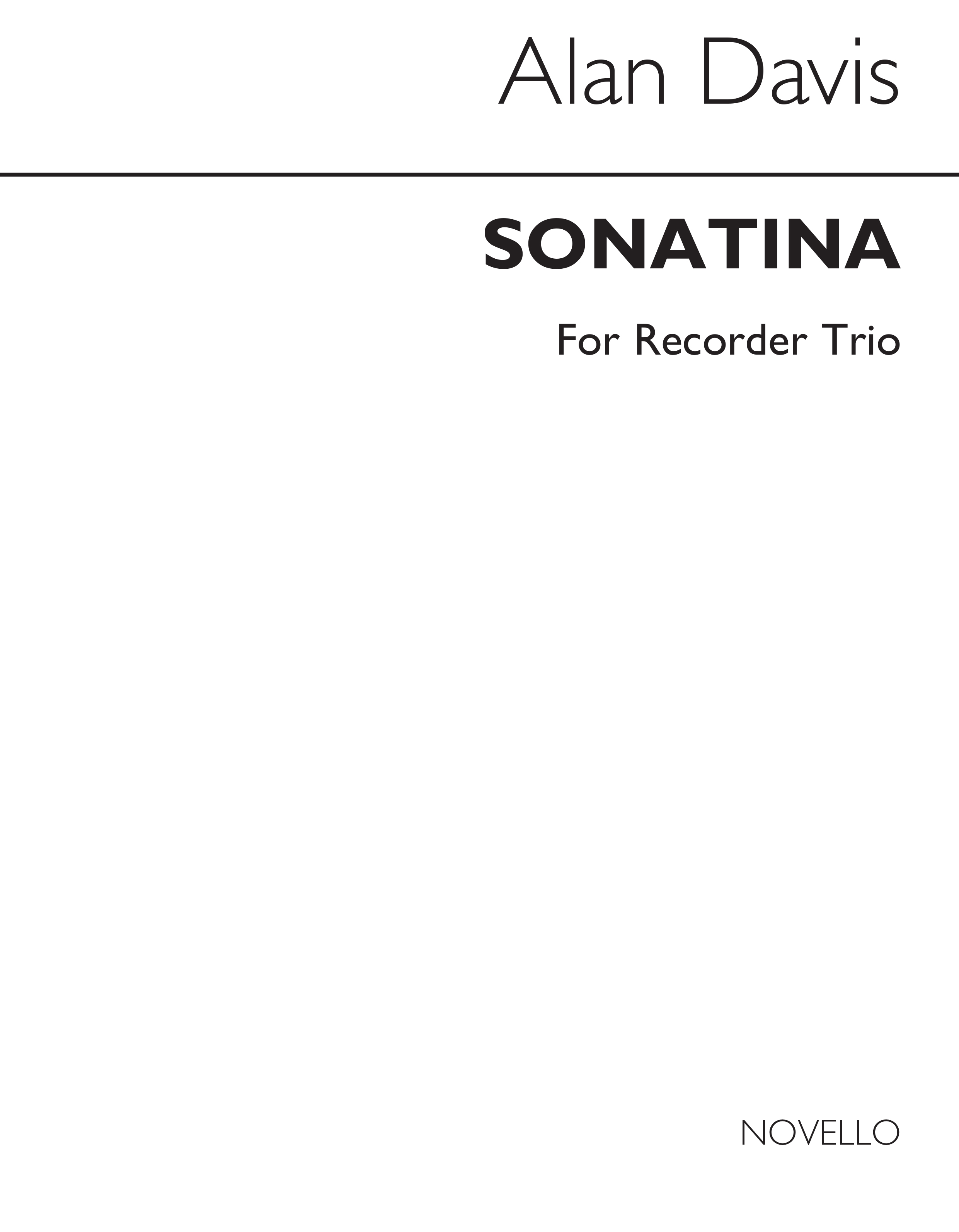 Alan Davis: Sonatina for Recorder Ensemble: Recorder Ensemble: Instrumental Work