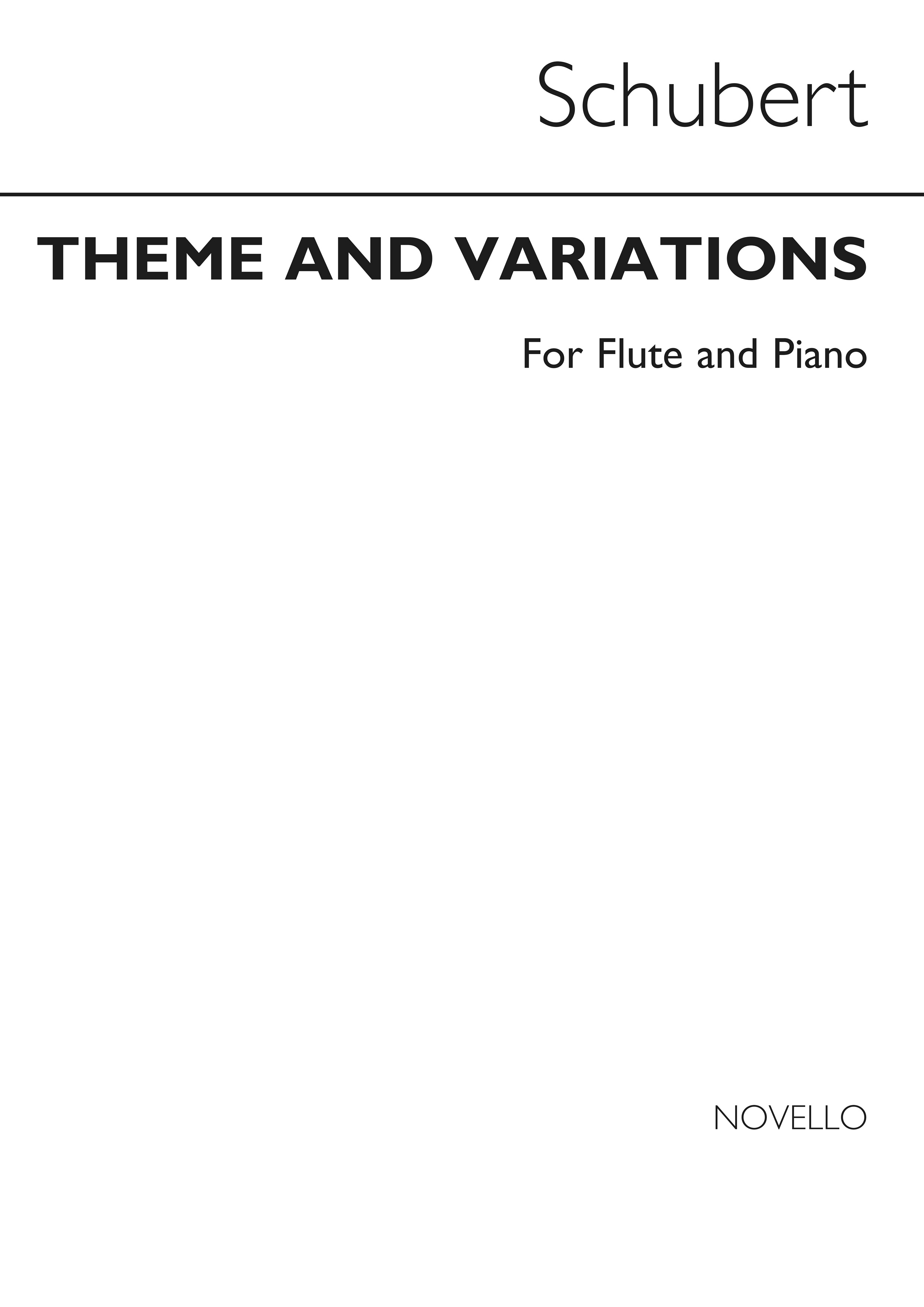 Franz Schubert: Theme And Variations D.935 No.3 (Flute/Piano): Flute: