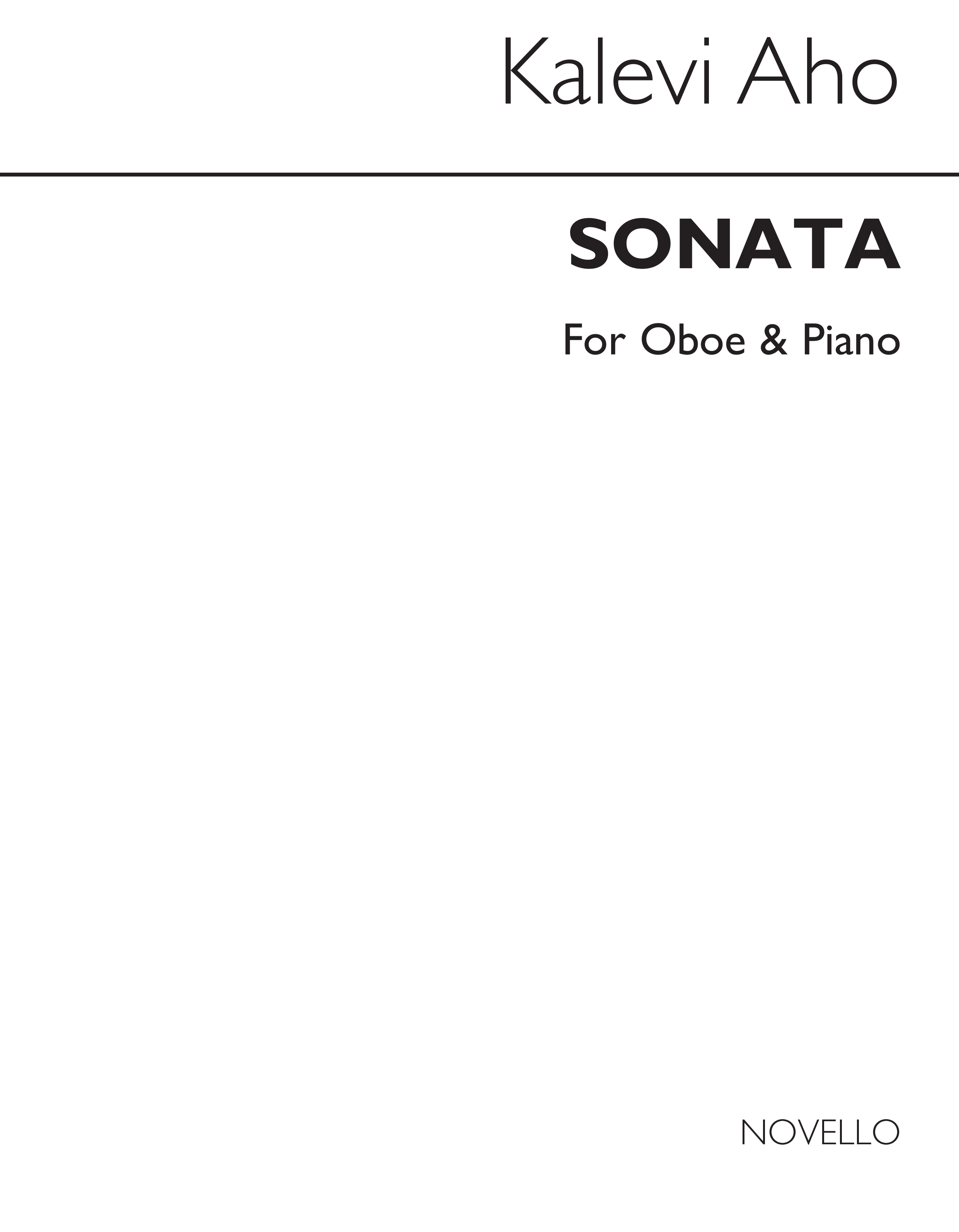 Kalevi Aho: Oboe Sonata: Oboe: Instrumental Work