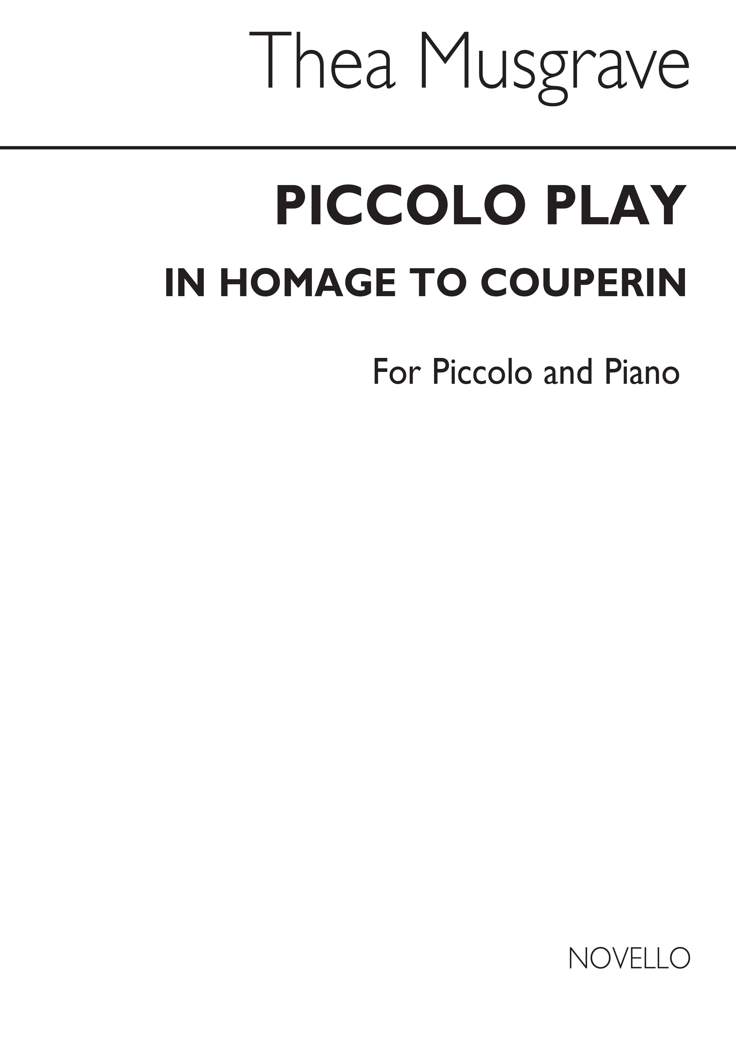 Thea Musgrave: Piccolo Play: Piccolo: Instrumental Work