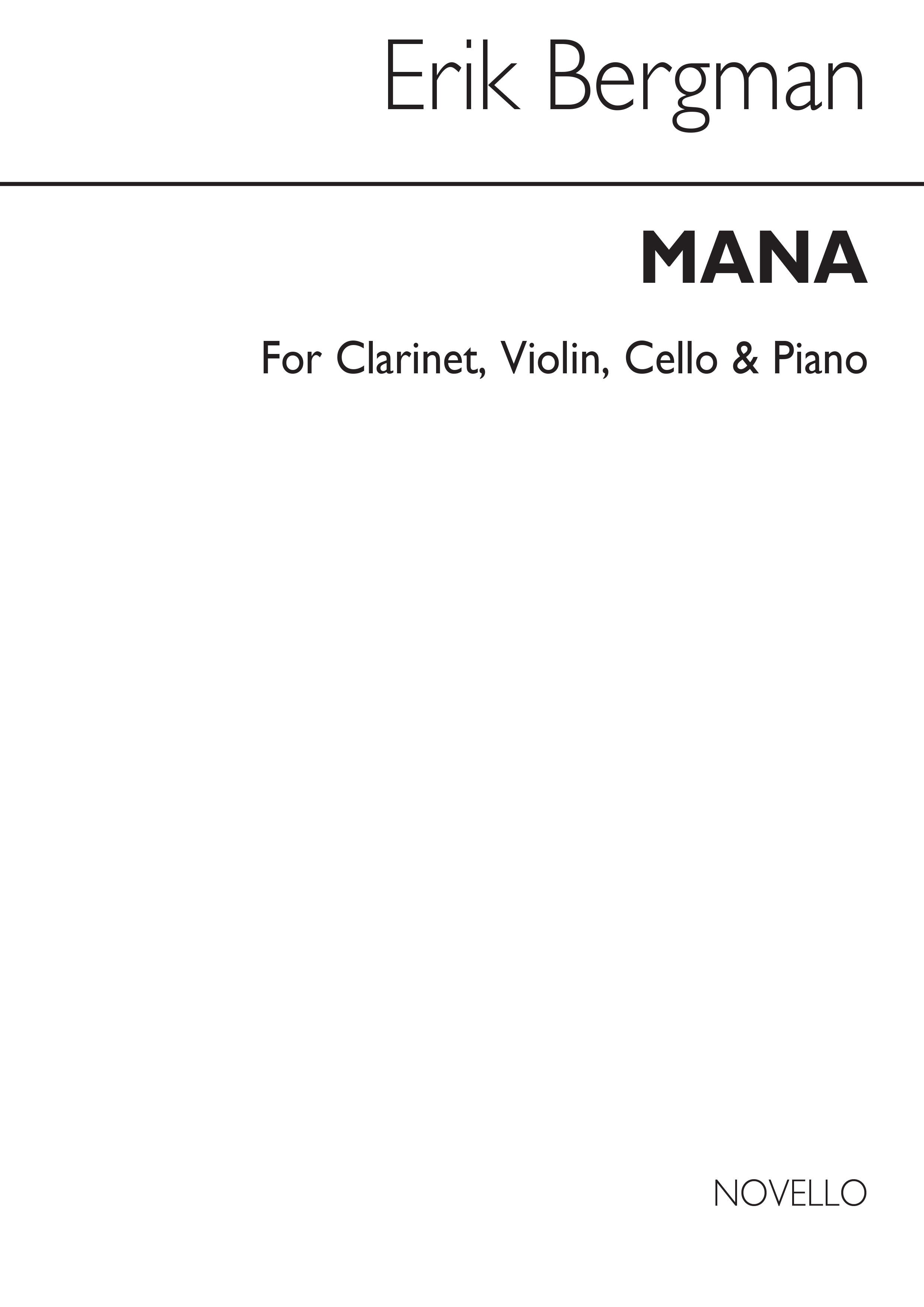 Erik Bergman: Mana: Chamber Ensemble: Instrumental Work