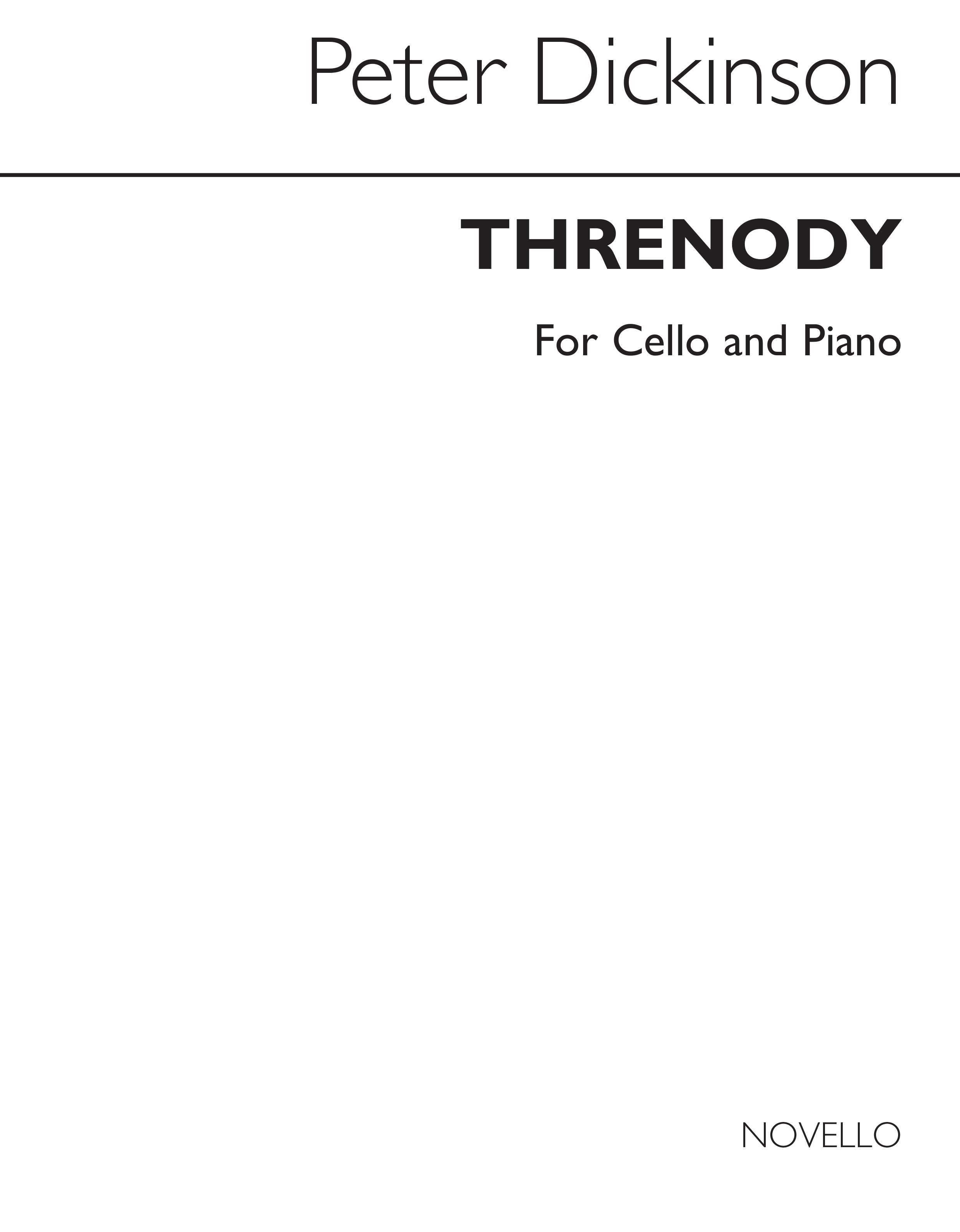 Peter Dickinson: Threnody For Cello And Piano: Cello: Instrumental Work