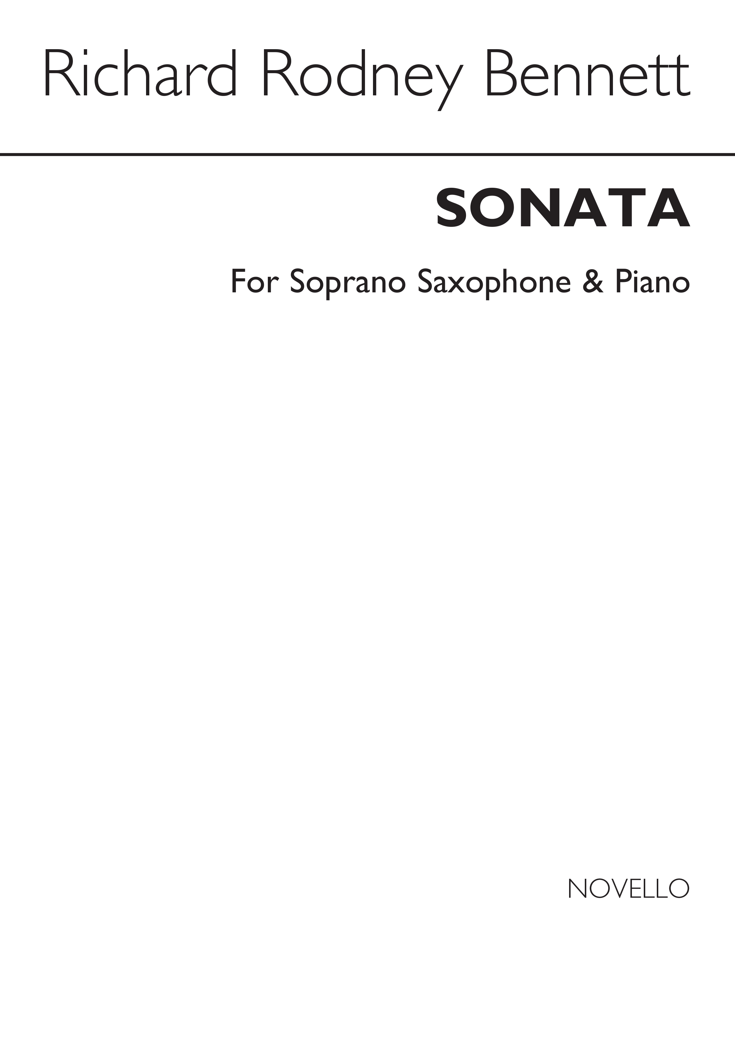 Richard Rodney Bennett: Sonata for Soprano Saxophone and Piano: Tenor Saxophone: