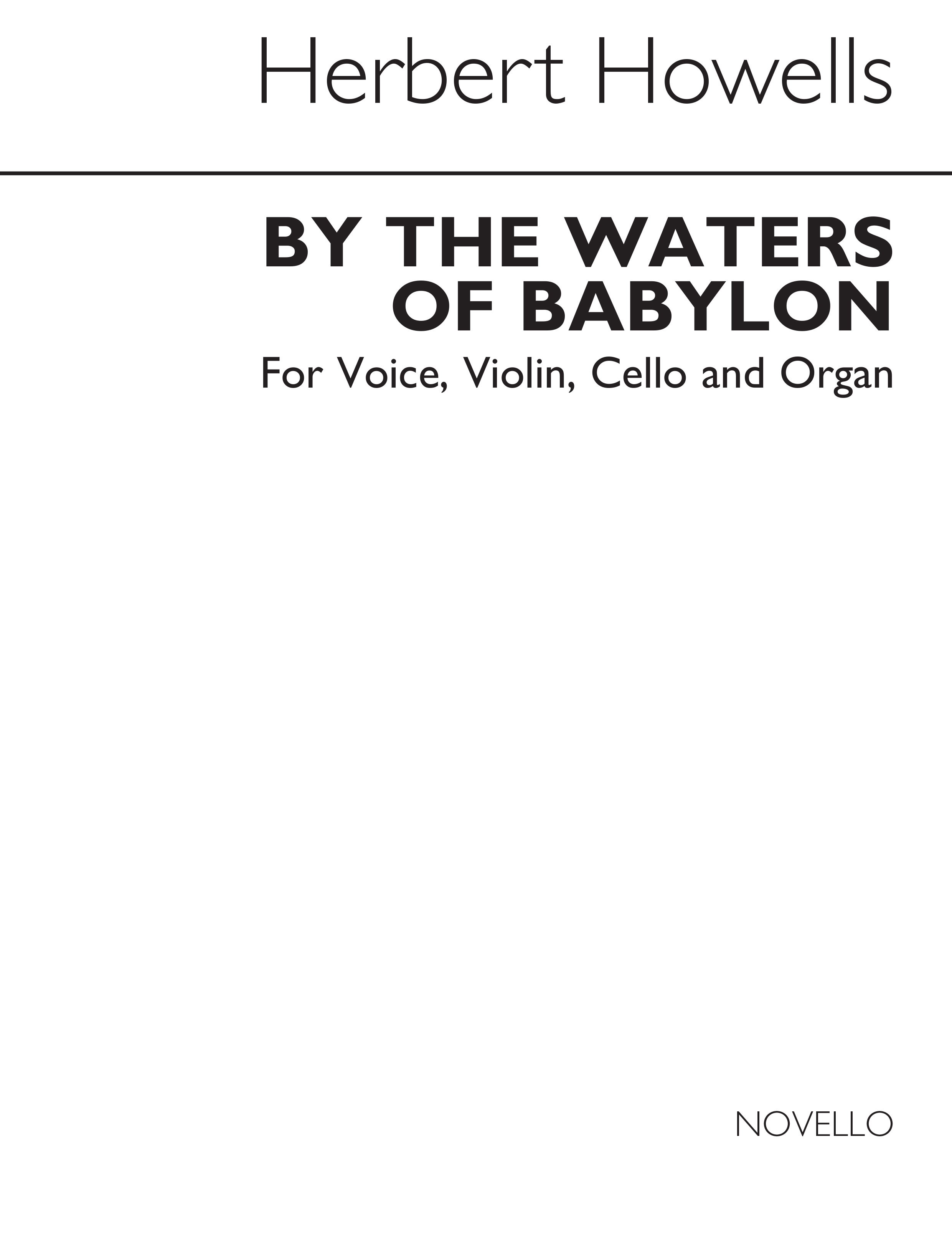 Herbert Howells: By The Waters Of Babylon: Baritone Voice: Score and Parts