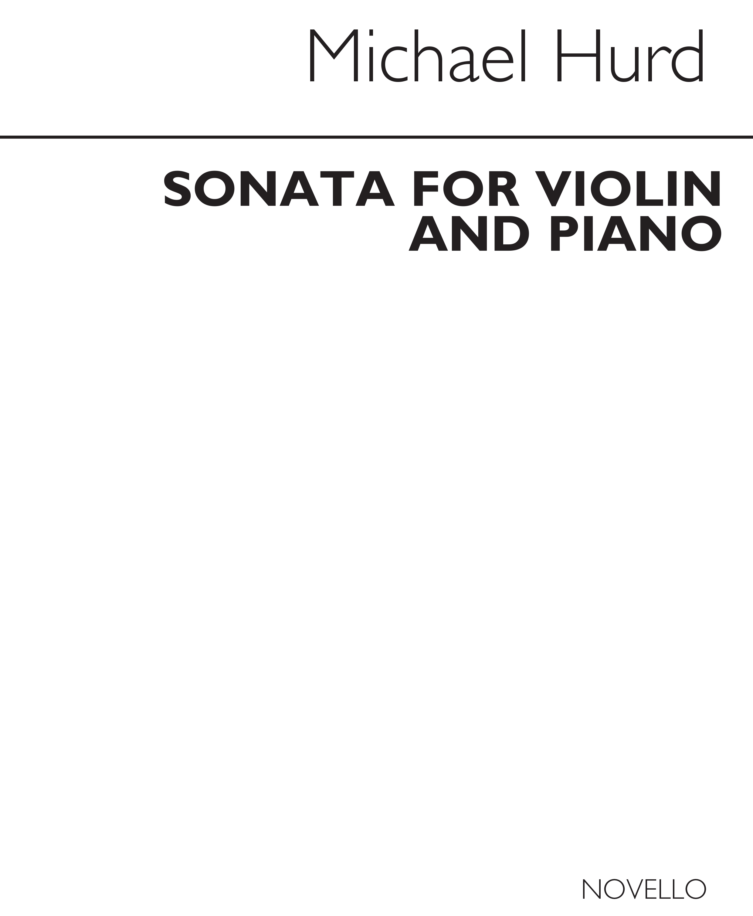 Michael Hurd: Sonata For Violin: Violin