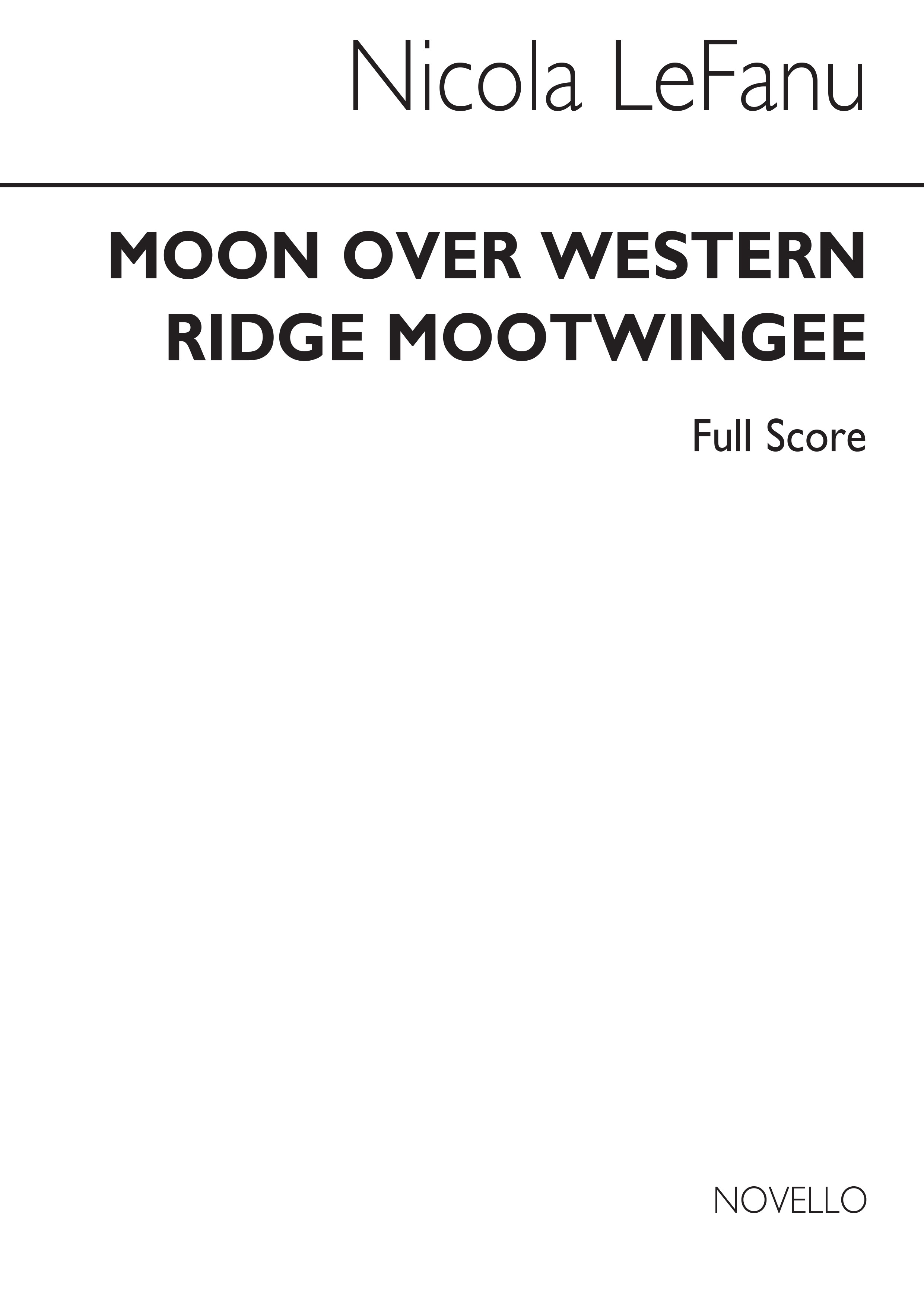 Nicola LeFanu: Moon Over Western Ridge Mootwingee: Saxophone: Instrumental Work