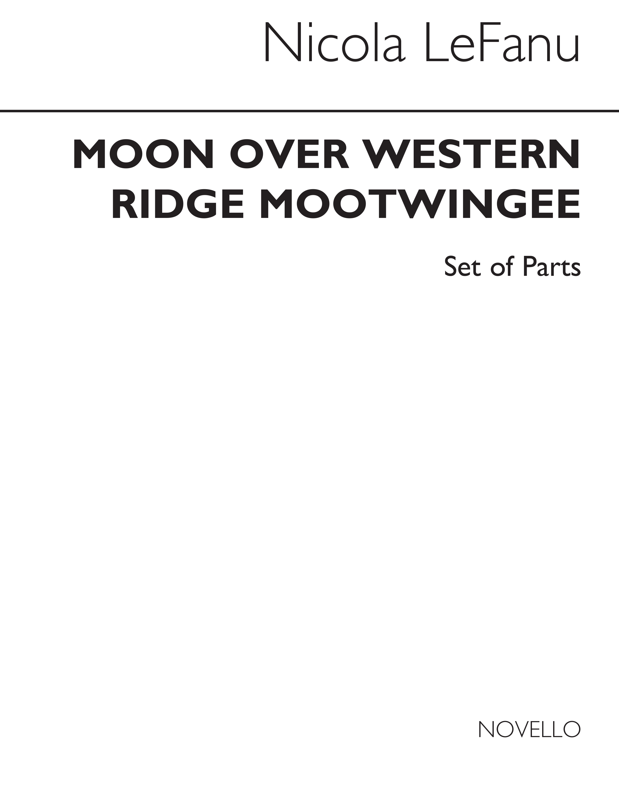 Nicola LeFanu: Moon Over Western Ridge Sax Quartet: Saxophone Ensemble: