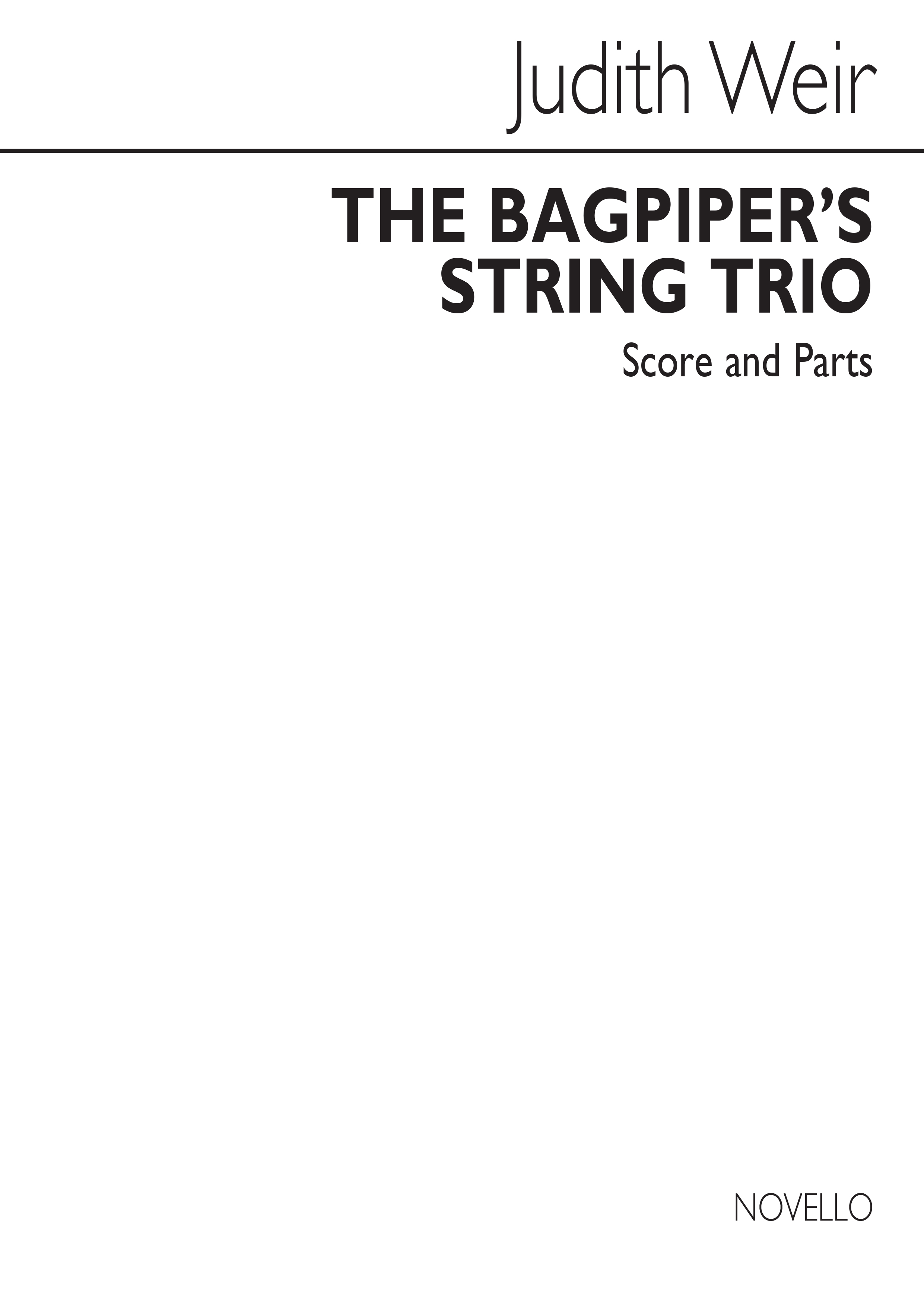 Judith Weir: The Bagpiper's String Trio: String Ensemble: Score and Parts