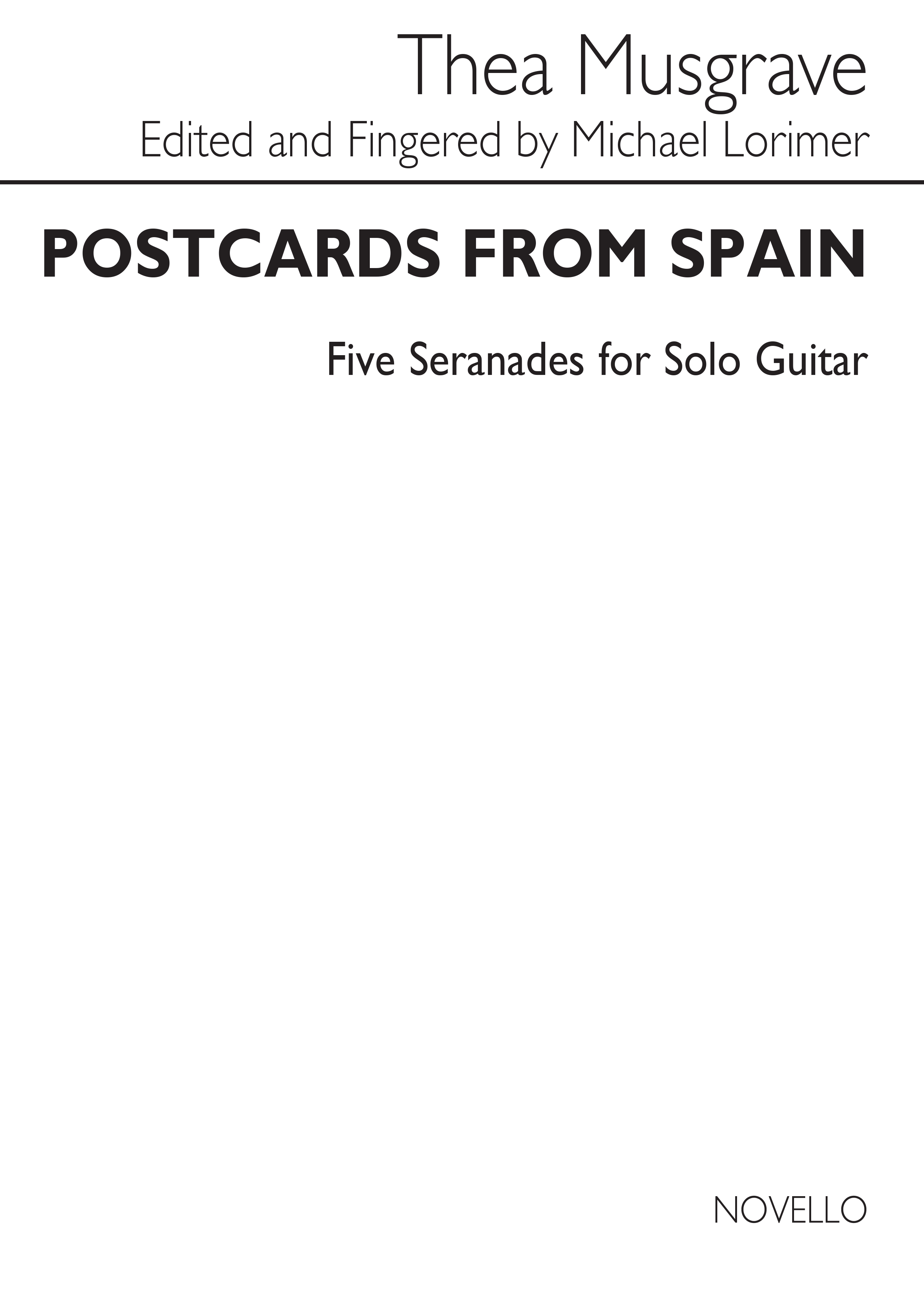 Thea Musgrave: Postcards From Spain: Guitar: Artist Songbook