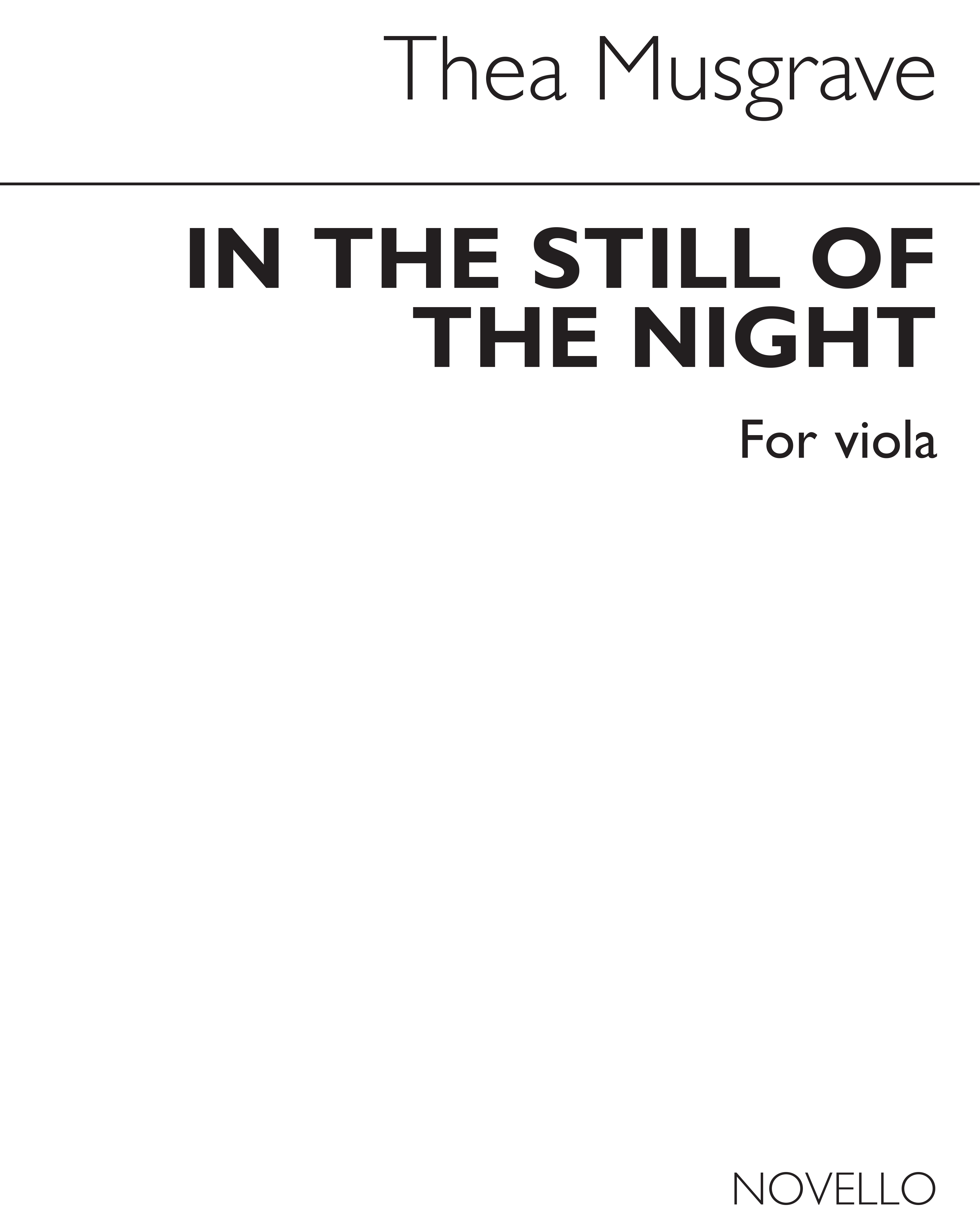 Thea Musgrave: In The Still Of The Night: Viola: Instrumental Work