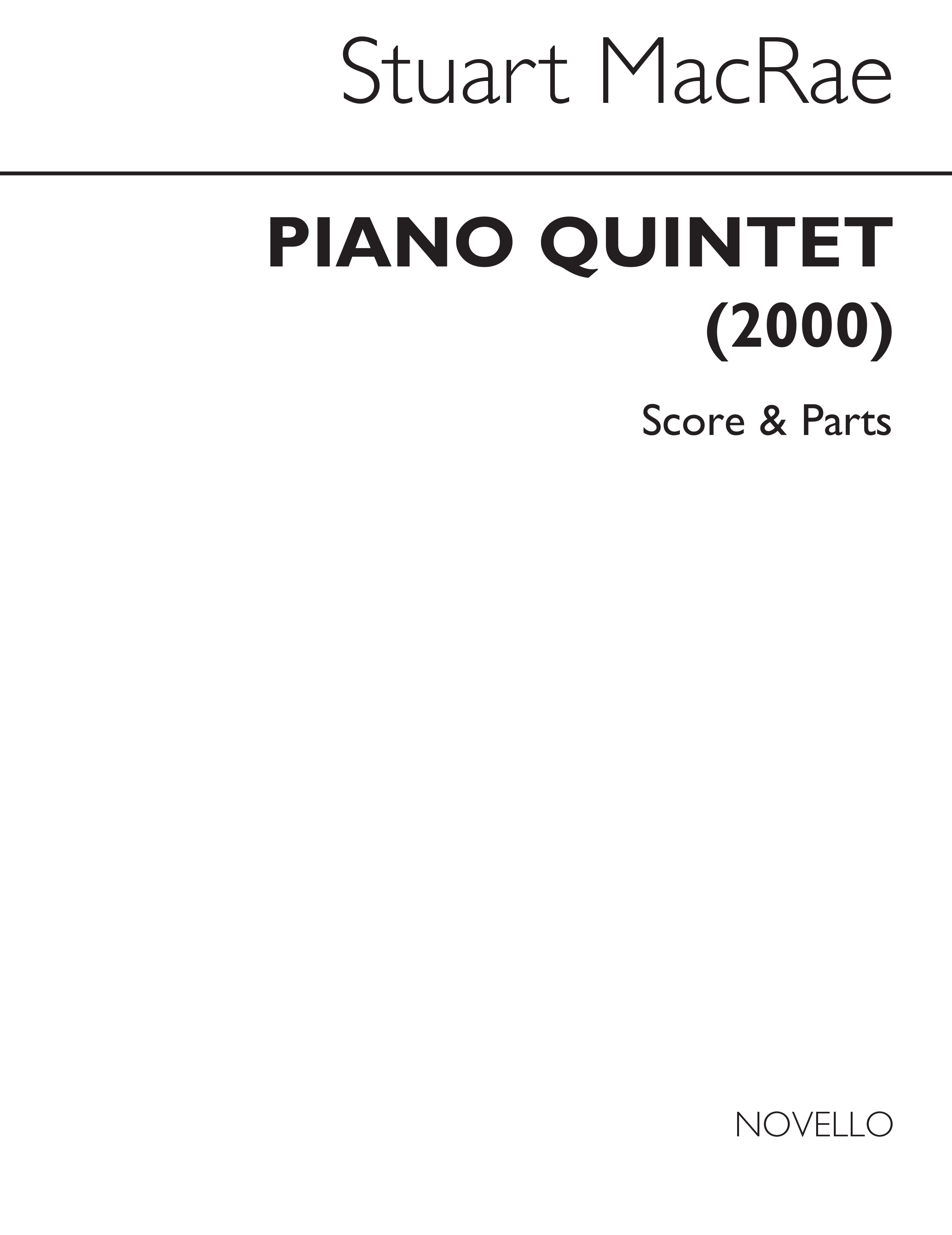 Stuart MacRae: Piano Quintet: String Ensemble: Score and Parts