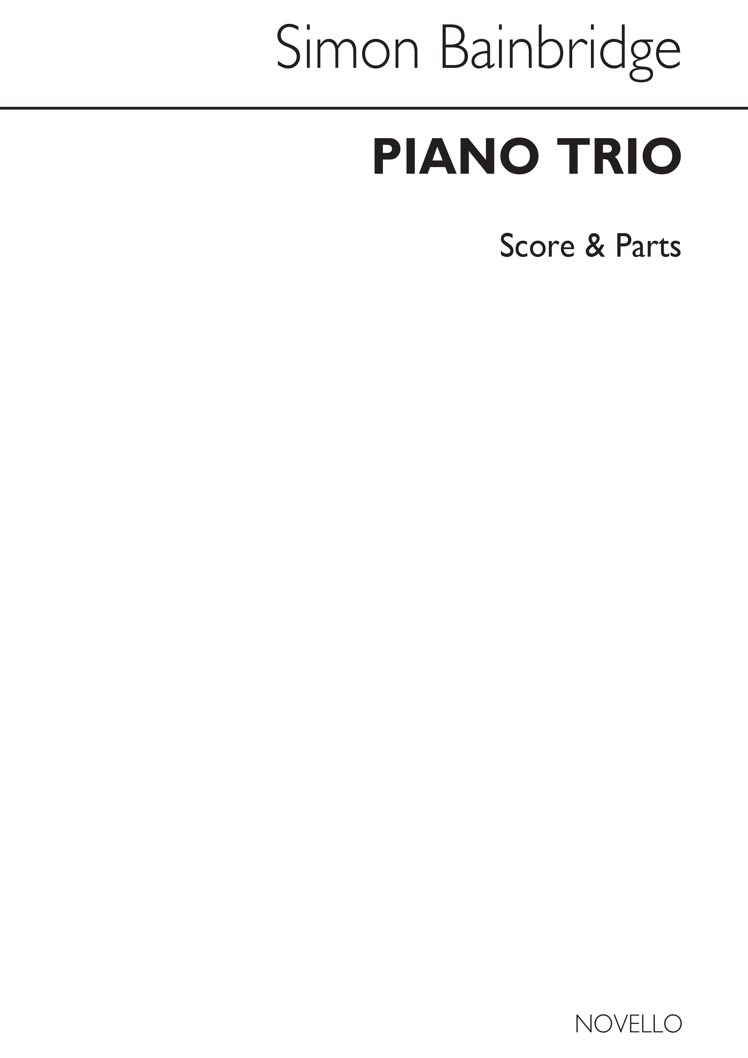 Simon Bainbridge: Piano Trio: Piano Trio: Score