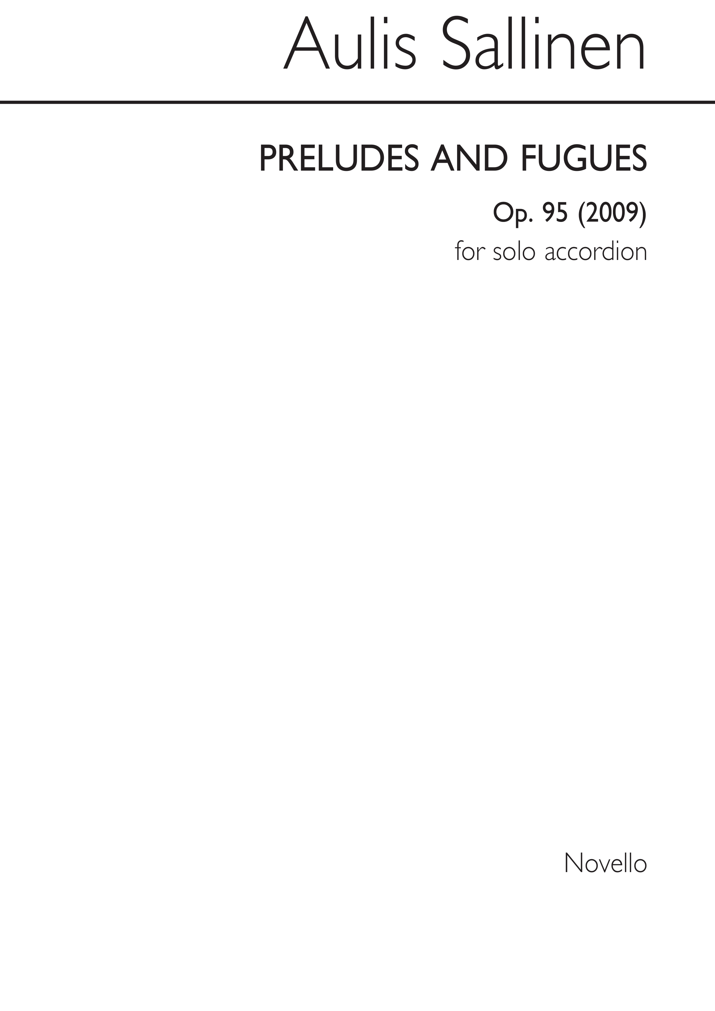 Aulis Sallinen: Preludes And Fugues Opus 95: Accordion: Instrumental Work