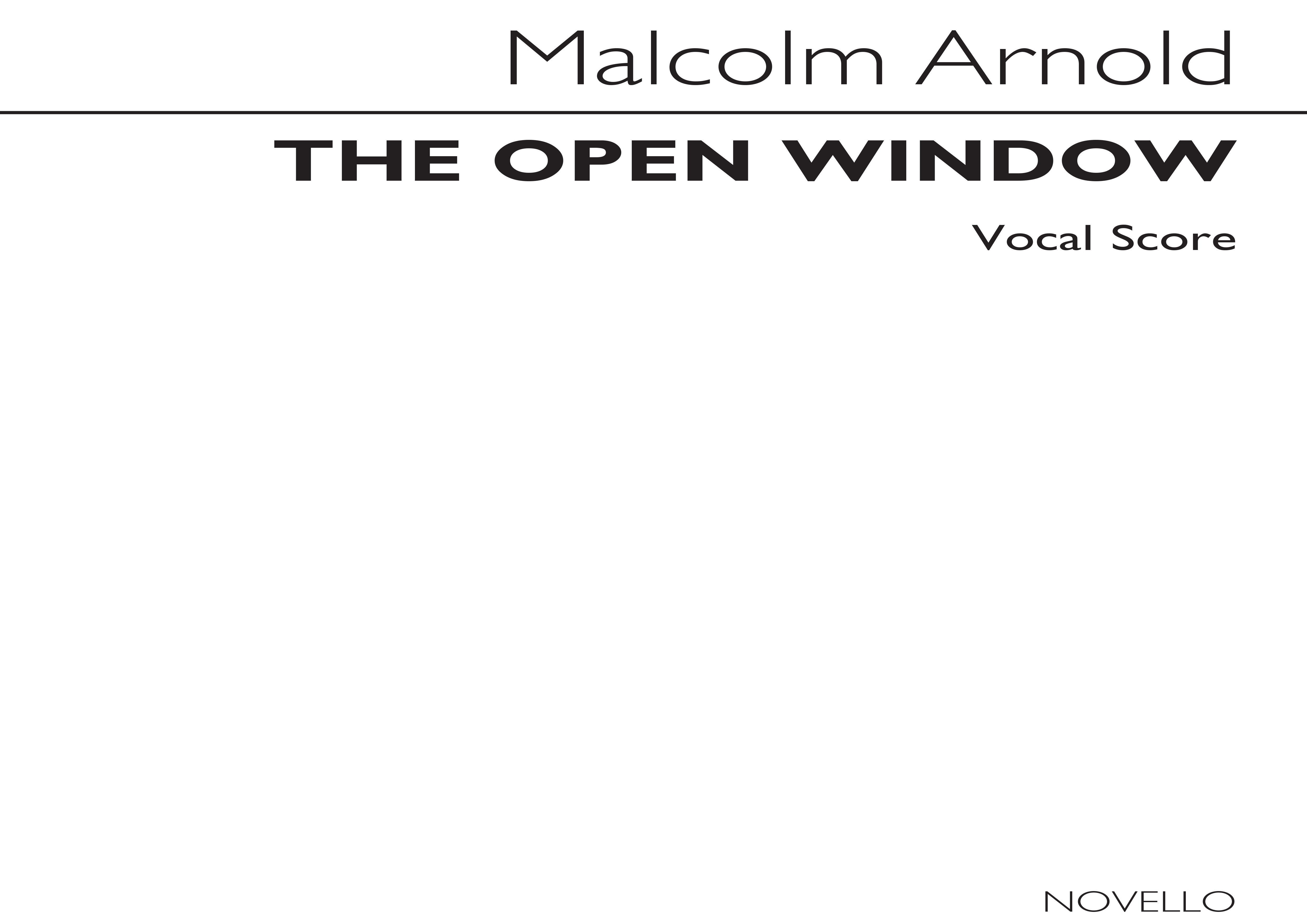 Malcolm Arnold: The Open Window: SATB: Vocal Score