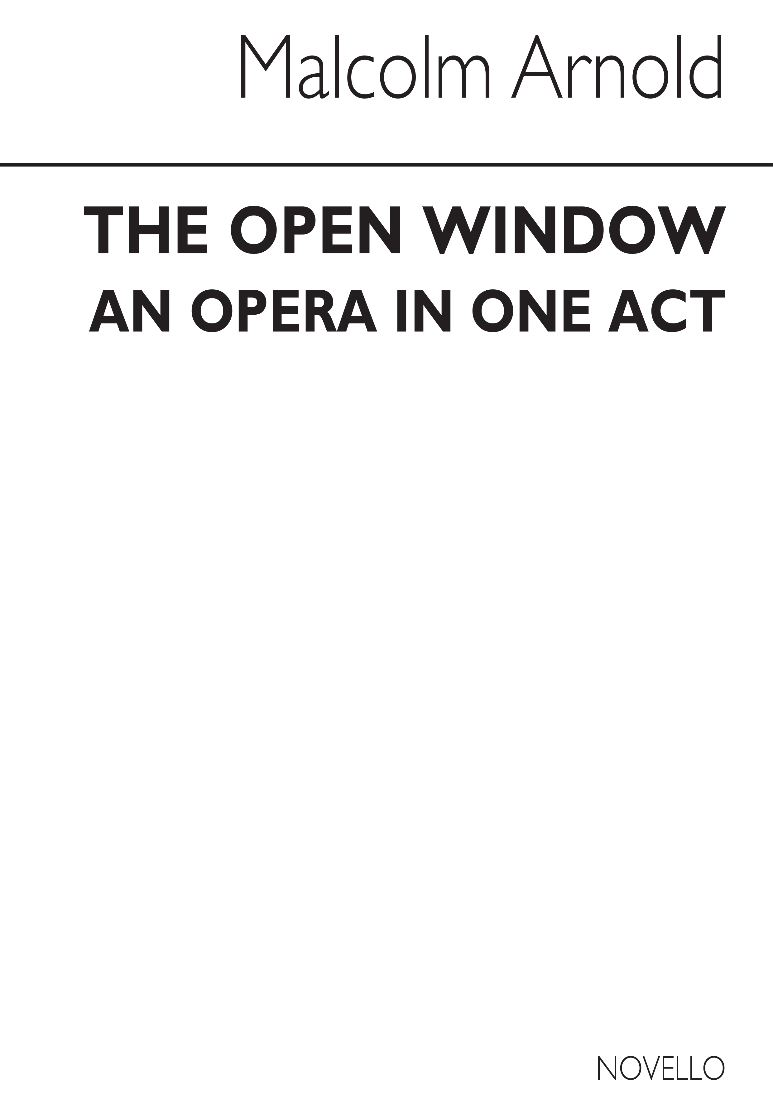 Malcolm Arnold: The Open Window: SATB: Score