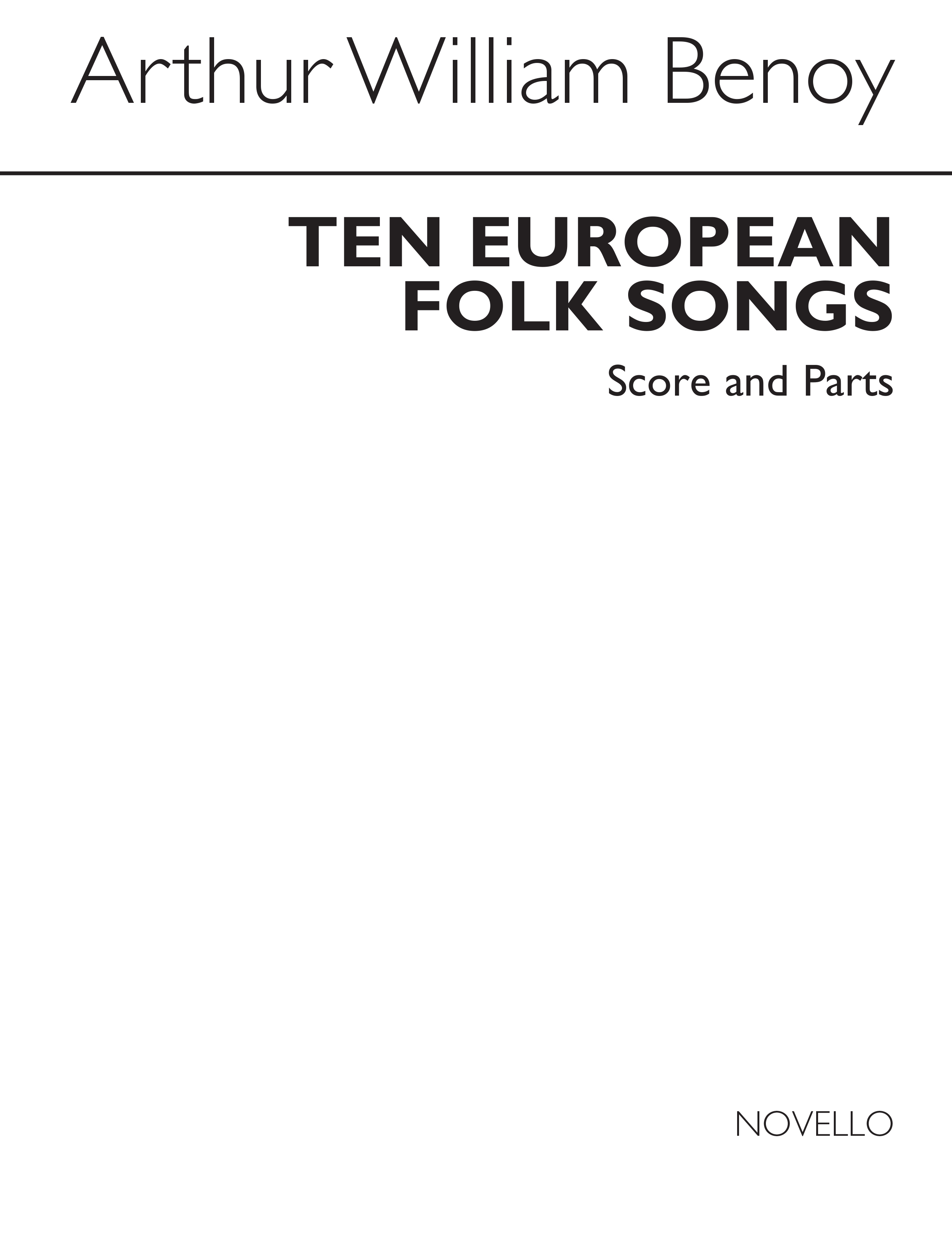 A.W. Benoy: Ten European Folk Songs (Score/Parts): Recorder Ensemble: