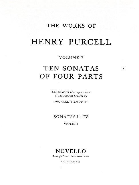 Henry Purcell: Purcell Society Volume 7: String Ensemble: Score