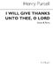 Henry Purcell: I Will Give Thanks Unto Thee O Lord: String Ensemble: Score and