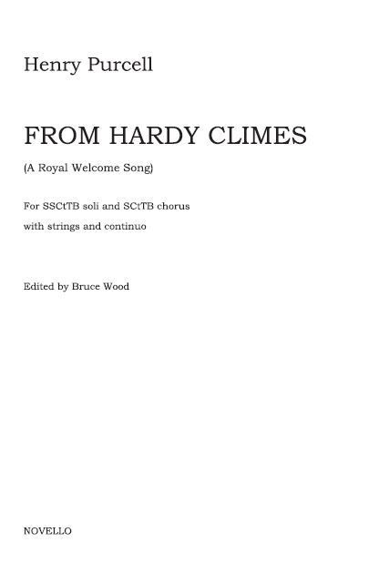 Henry Purcell: From Hardy Climes (A Royal Welcome Song): Chamber Ensemble: Parts