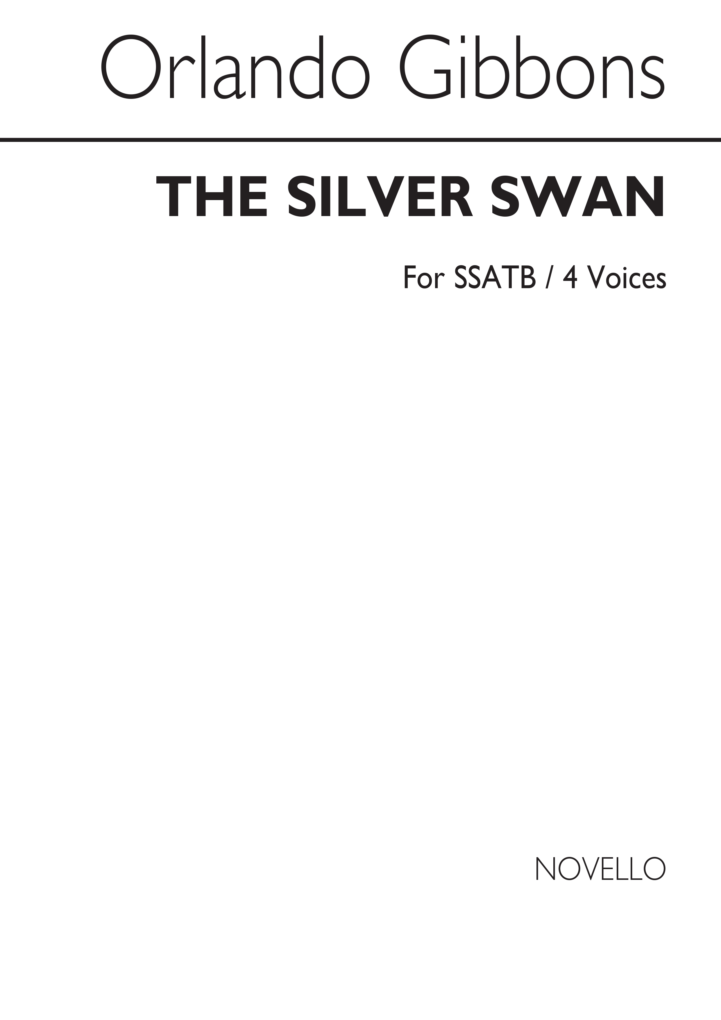 Henry Aldrich Orlando Gibbons: The Silver Swan Aldrich A Catch On Tobacco: SATB: