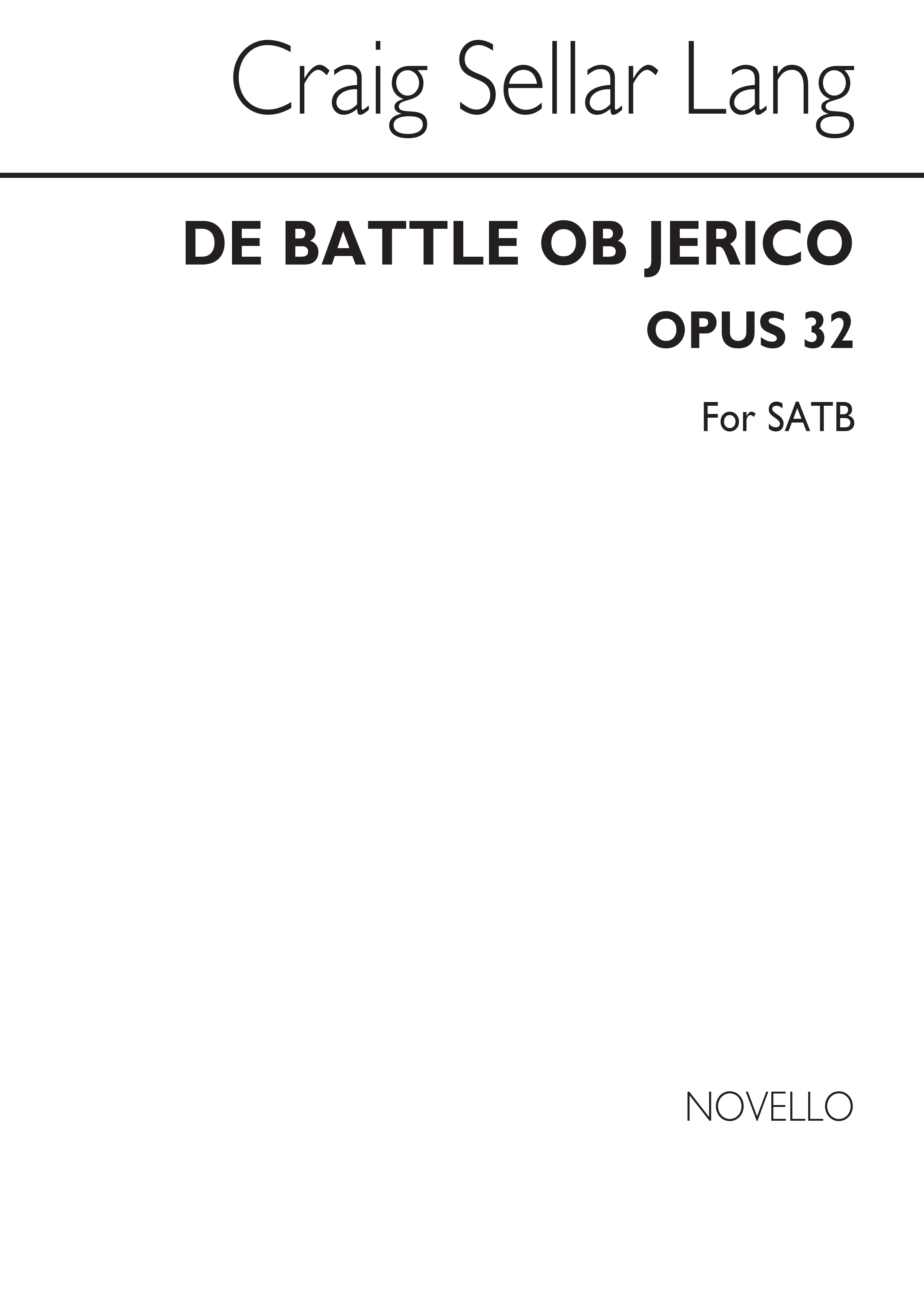 De Battle Of Jericho: SATB: Vocal Score