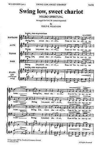 Sweet Chariot: SATB: Vocal Score