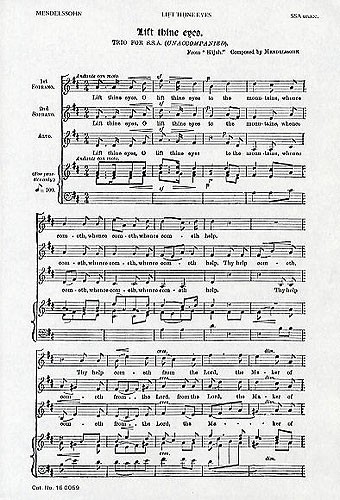 Felix Mendelssohn Bartholdy: Lift Thine Eyes: SSA: Vocal Score