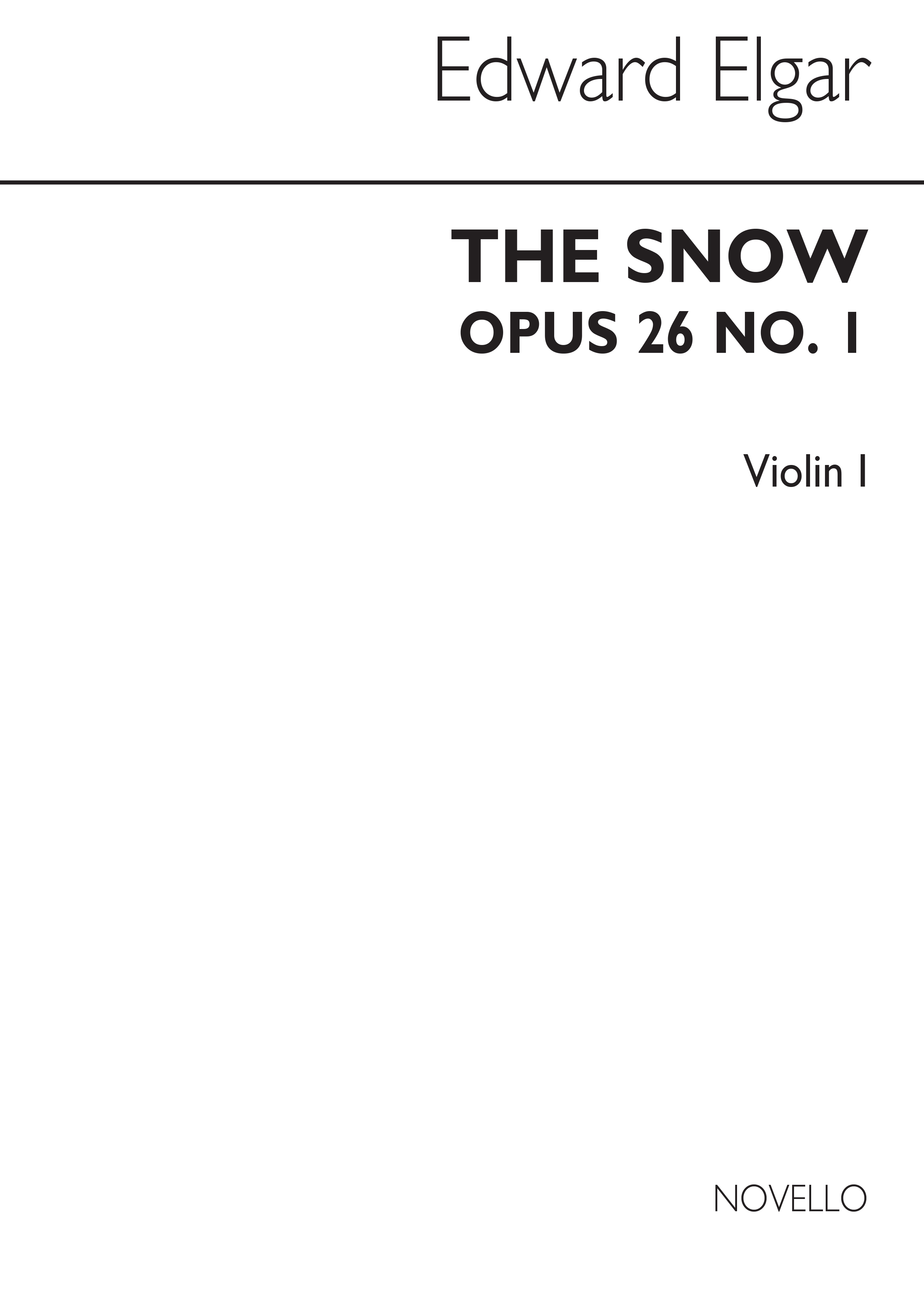 Edward Elgar: The Snow Op.26 No.1 (Violin 1): Violin: Part