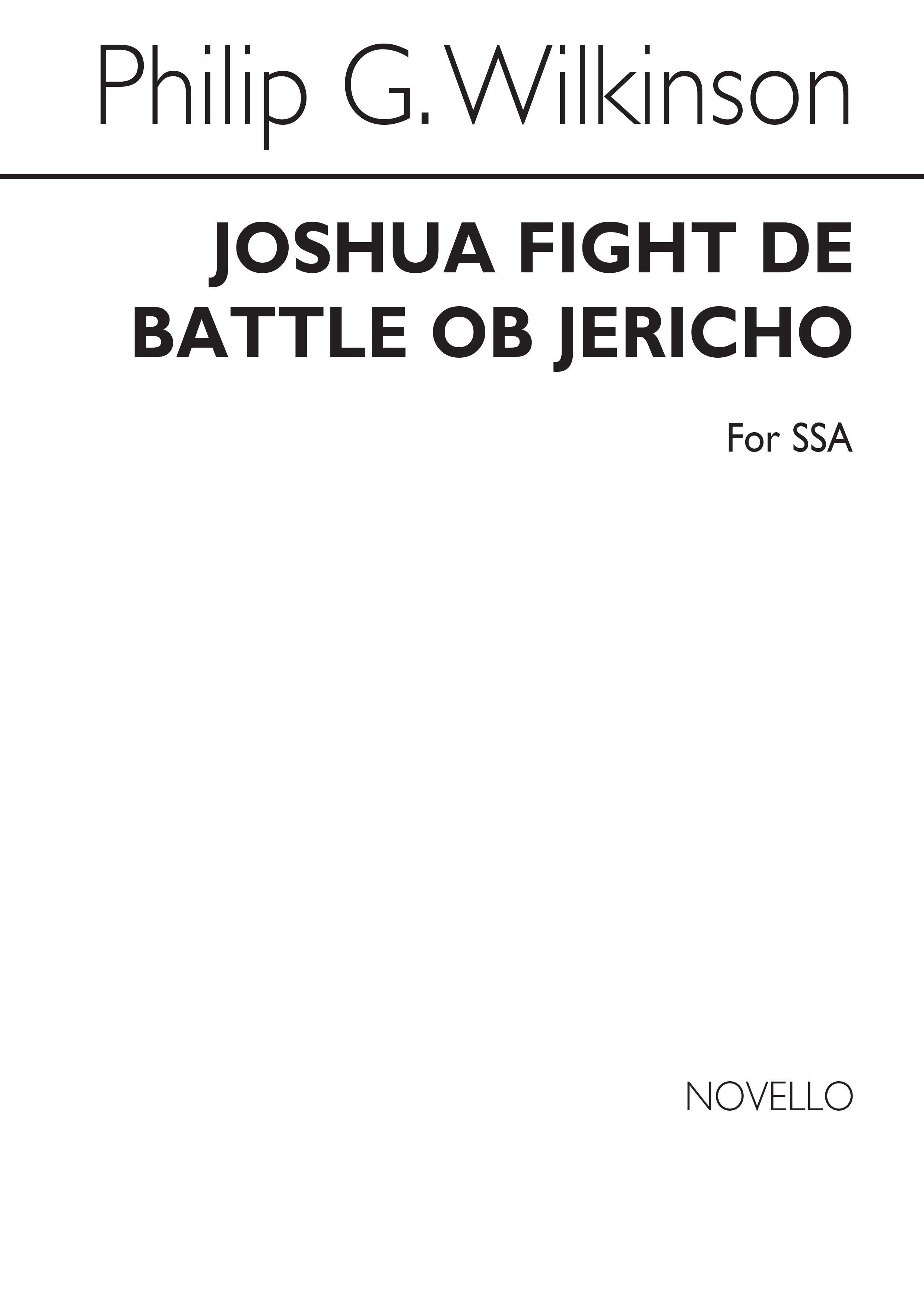 Joshua Fight De Battle Ob Jericho: SSA: Vocal Score