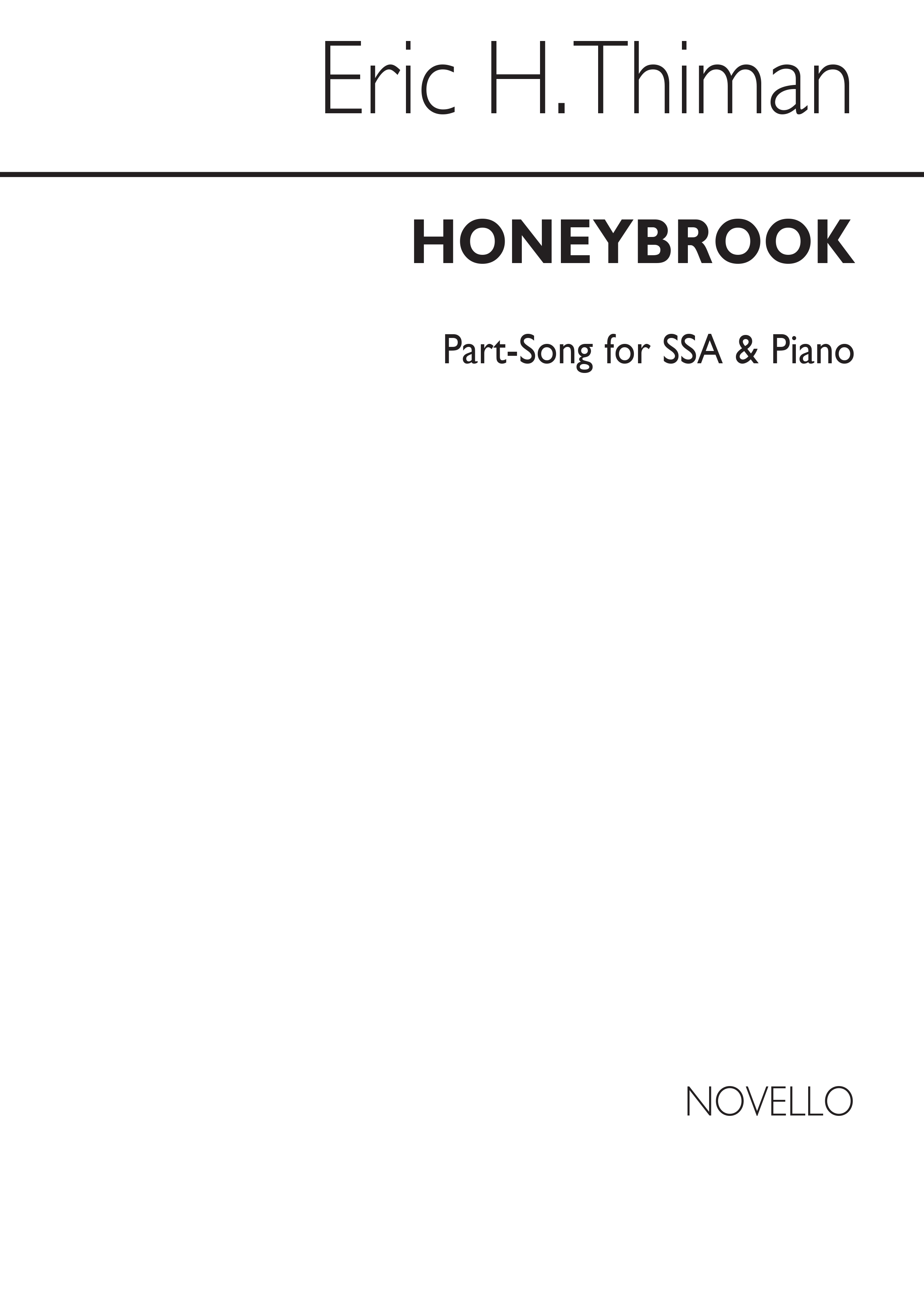 Eric Thiman: Honeybrook: SSA: Vocal Score