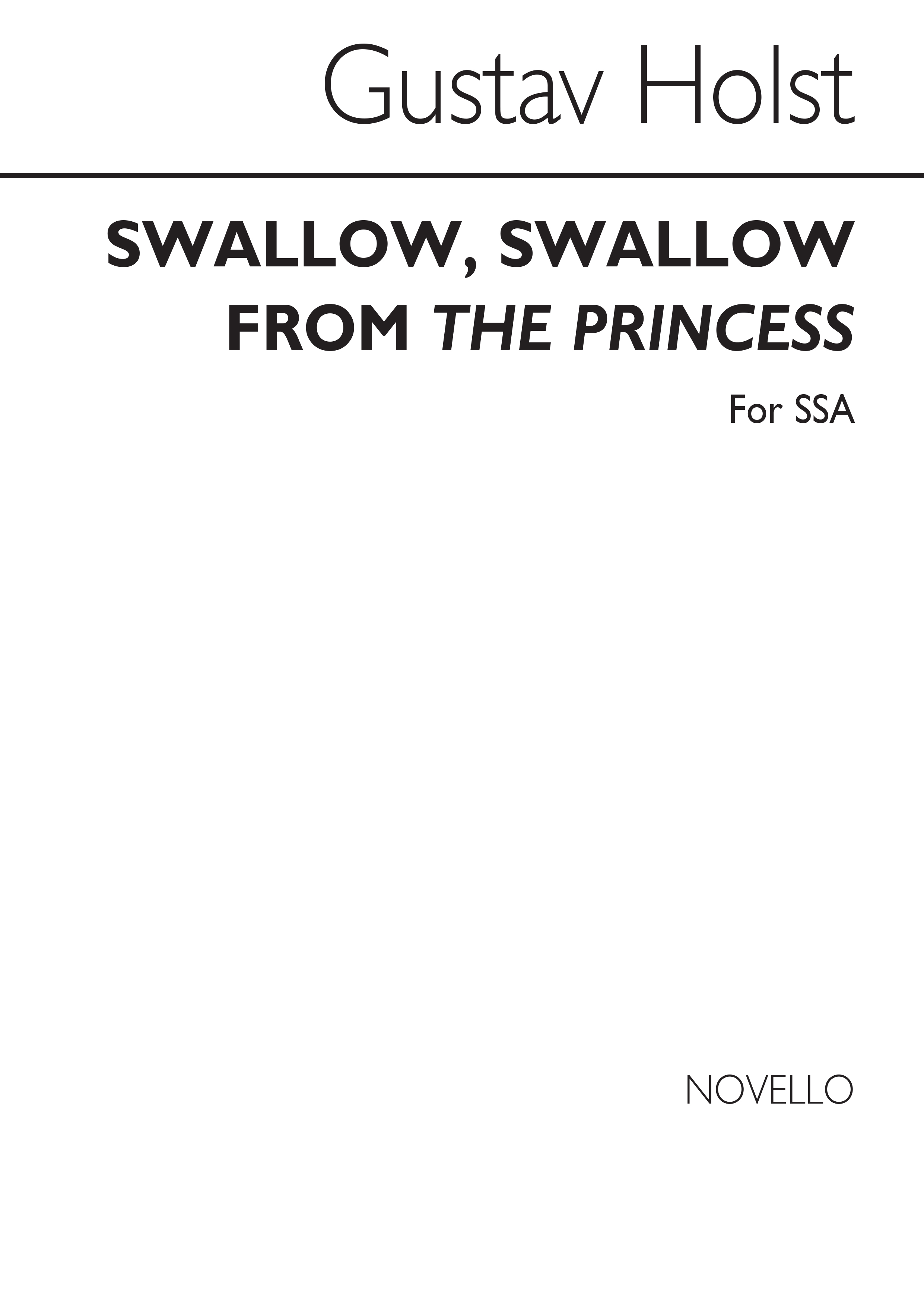 Gustav Holst: O Swallow Swallow: SSA: Vocal Score