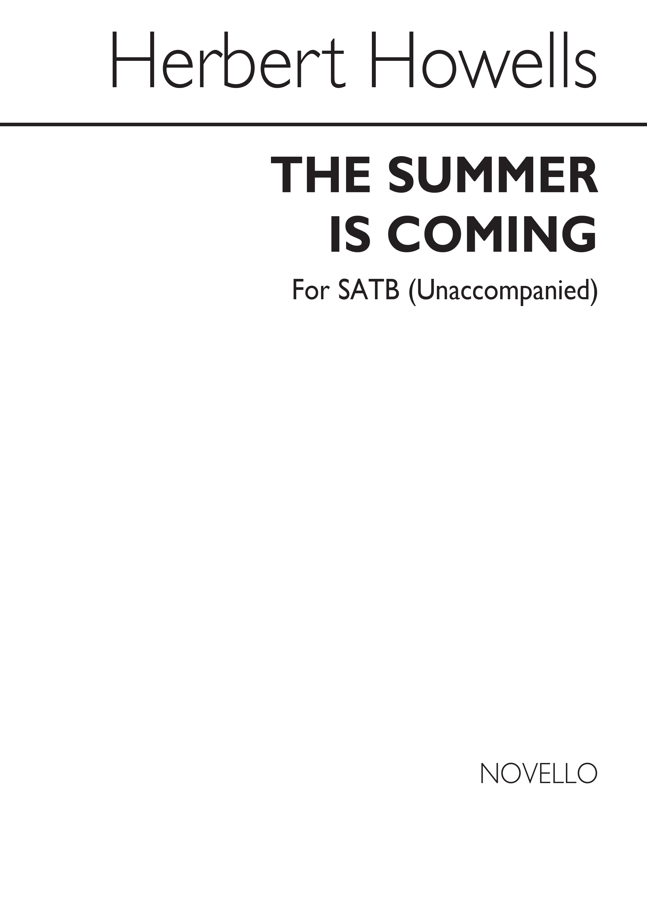 Herbert Howells: Summer Is Coming: SATB: Vocal Score