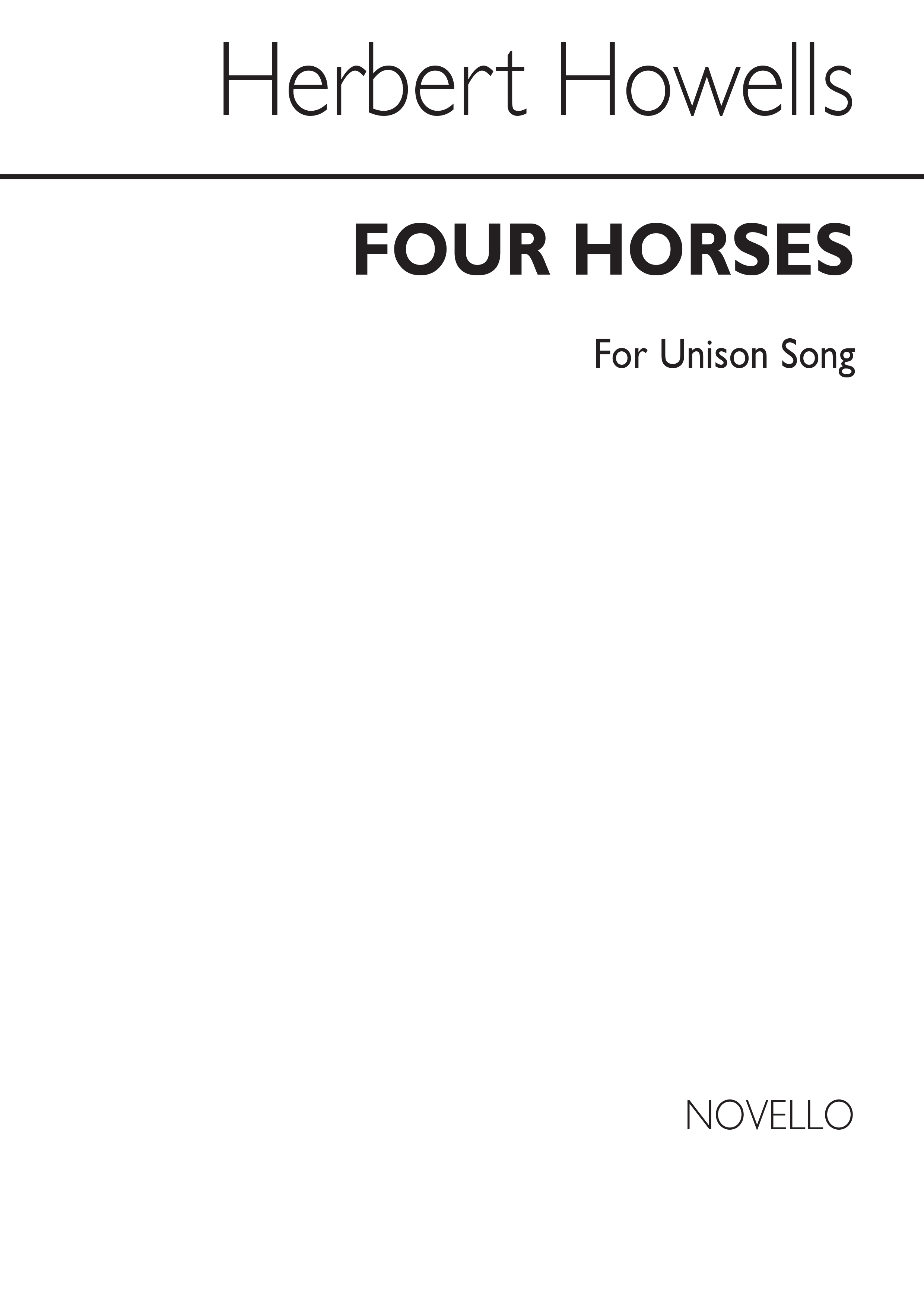 Herbert Howells: Four Horses: Voice: Single Sheet