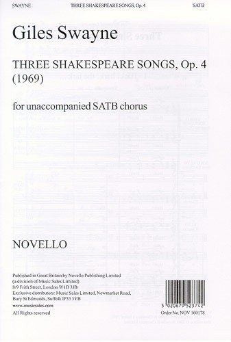Giles Swayne: Three Shakespeare Songs: SATB: Vocal Score