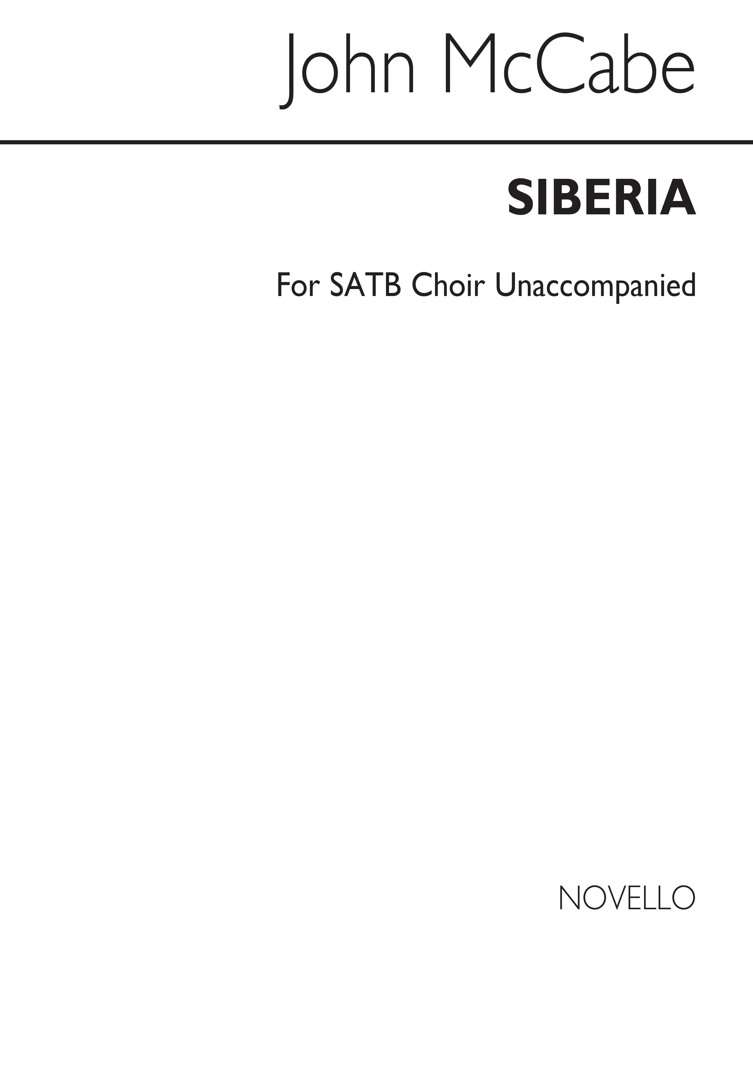 John McCabe: Siberia: SATB: Score
