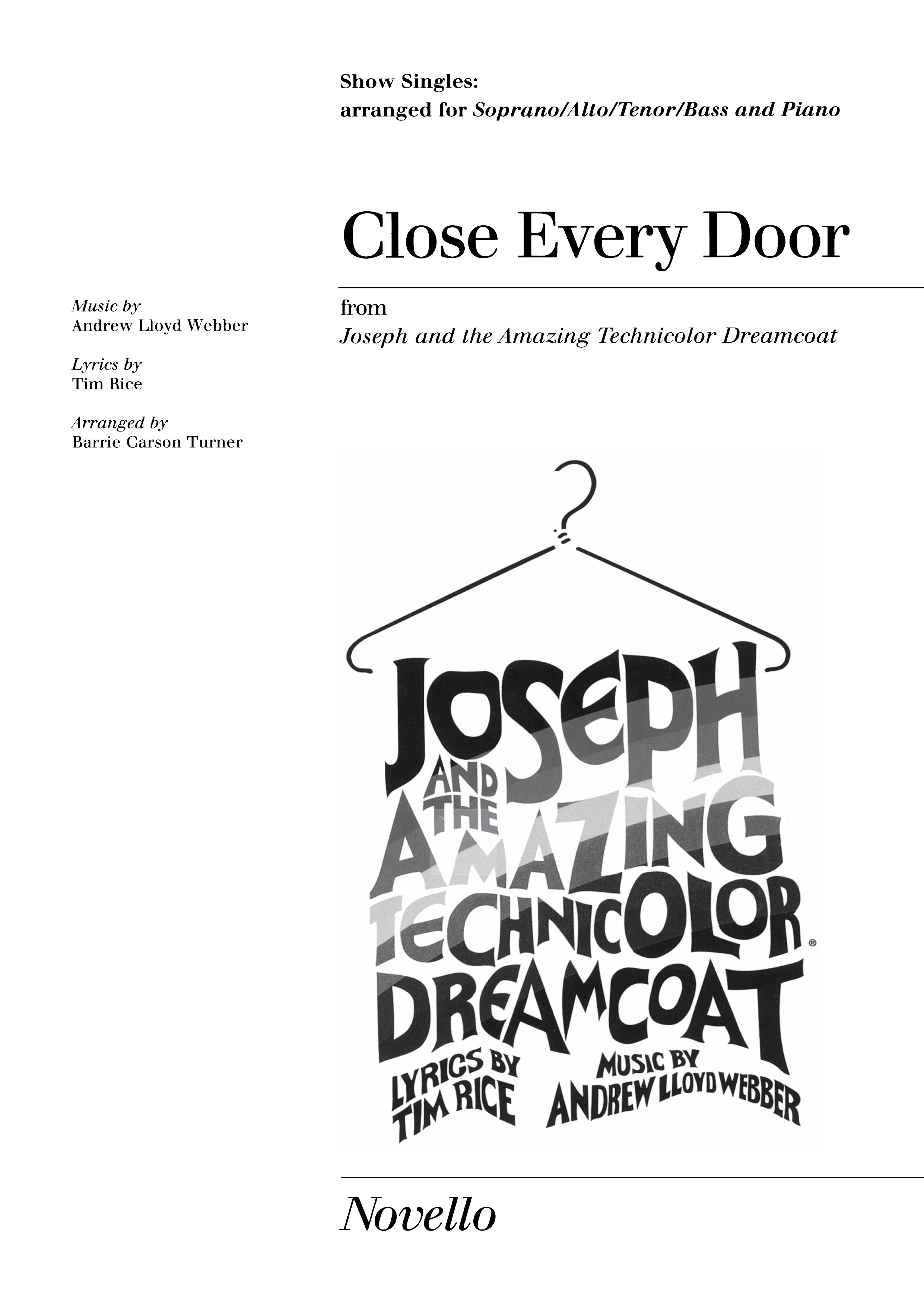 Andrew Lloyd Webber: Close Every Door (SATB/Piano): SATB: Single Sheet