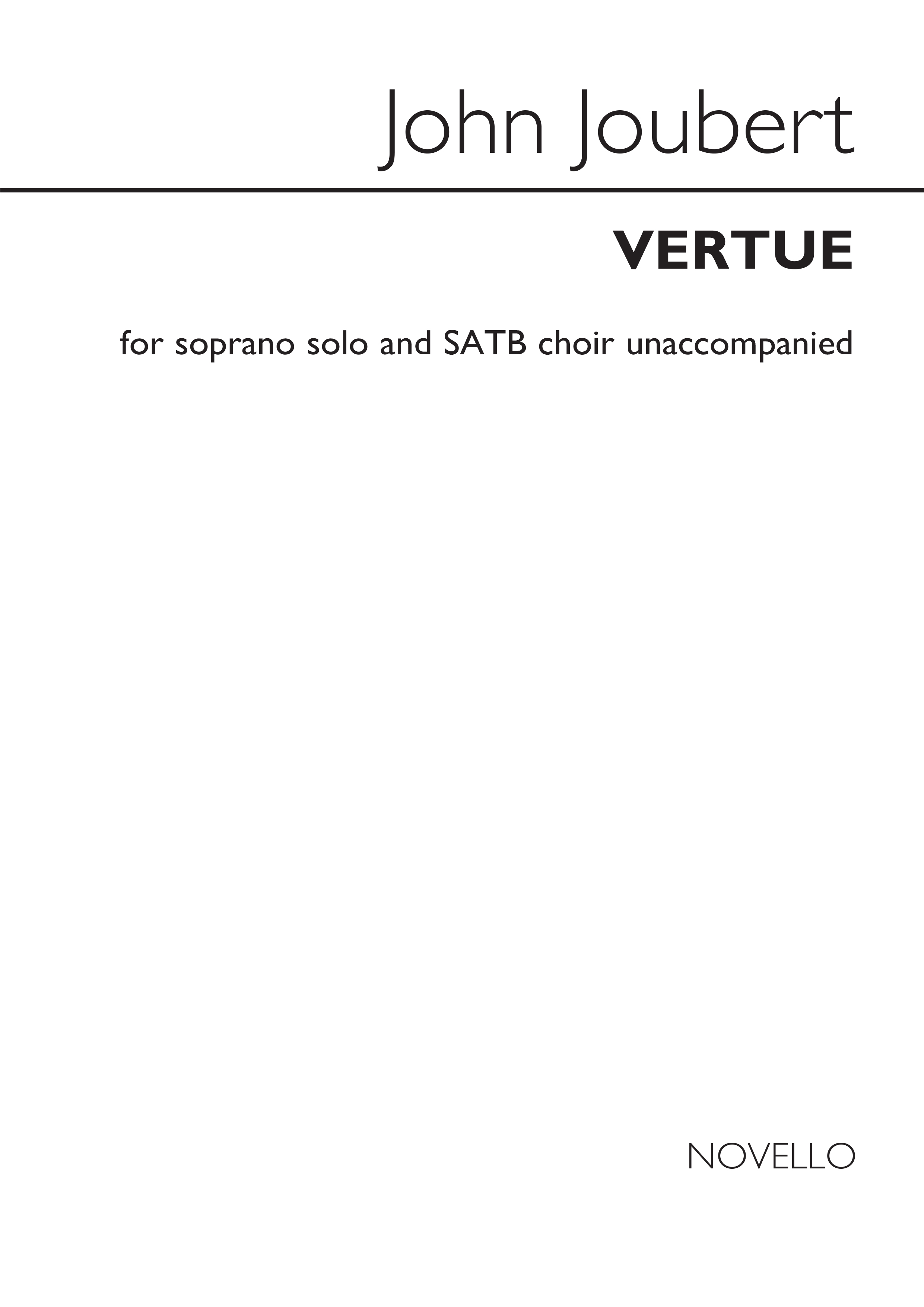 John Joubert: Vertue: SATB: Vocal Score