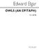 Edward Elgar: Owls  Op.53 No.4: SATB: Vocal Score
