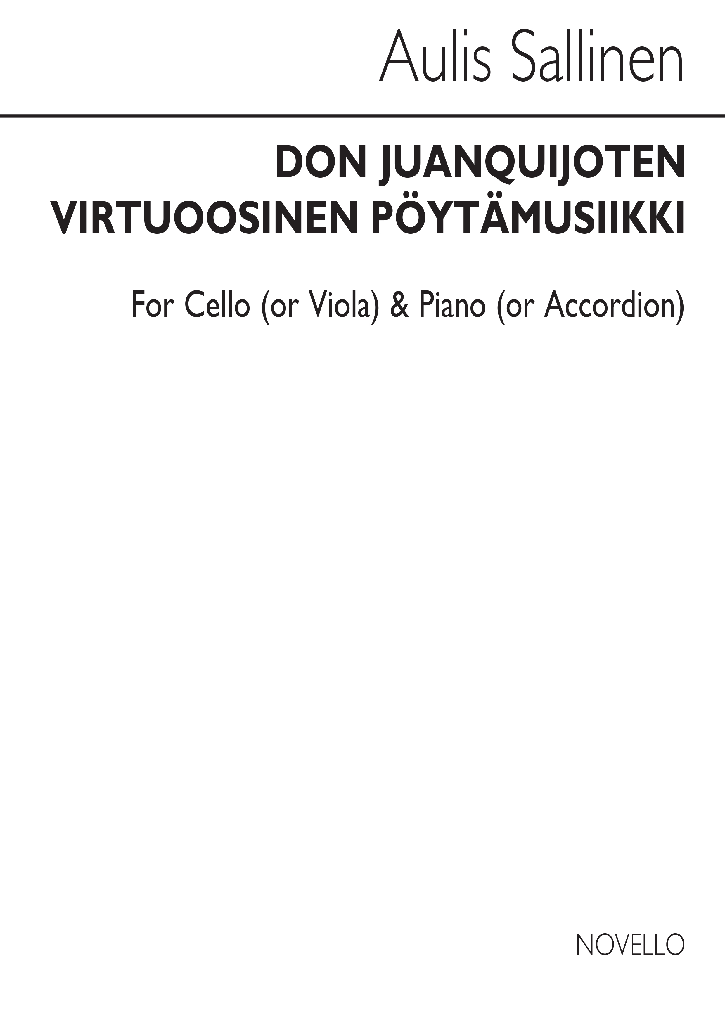 Aulis Sallinen: Don Juanquijoten Virtuoosinen Pöytämusiikki: Ensemble: Score and
