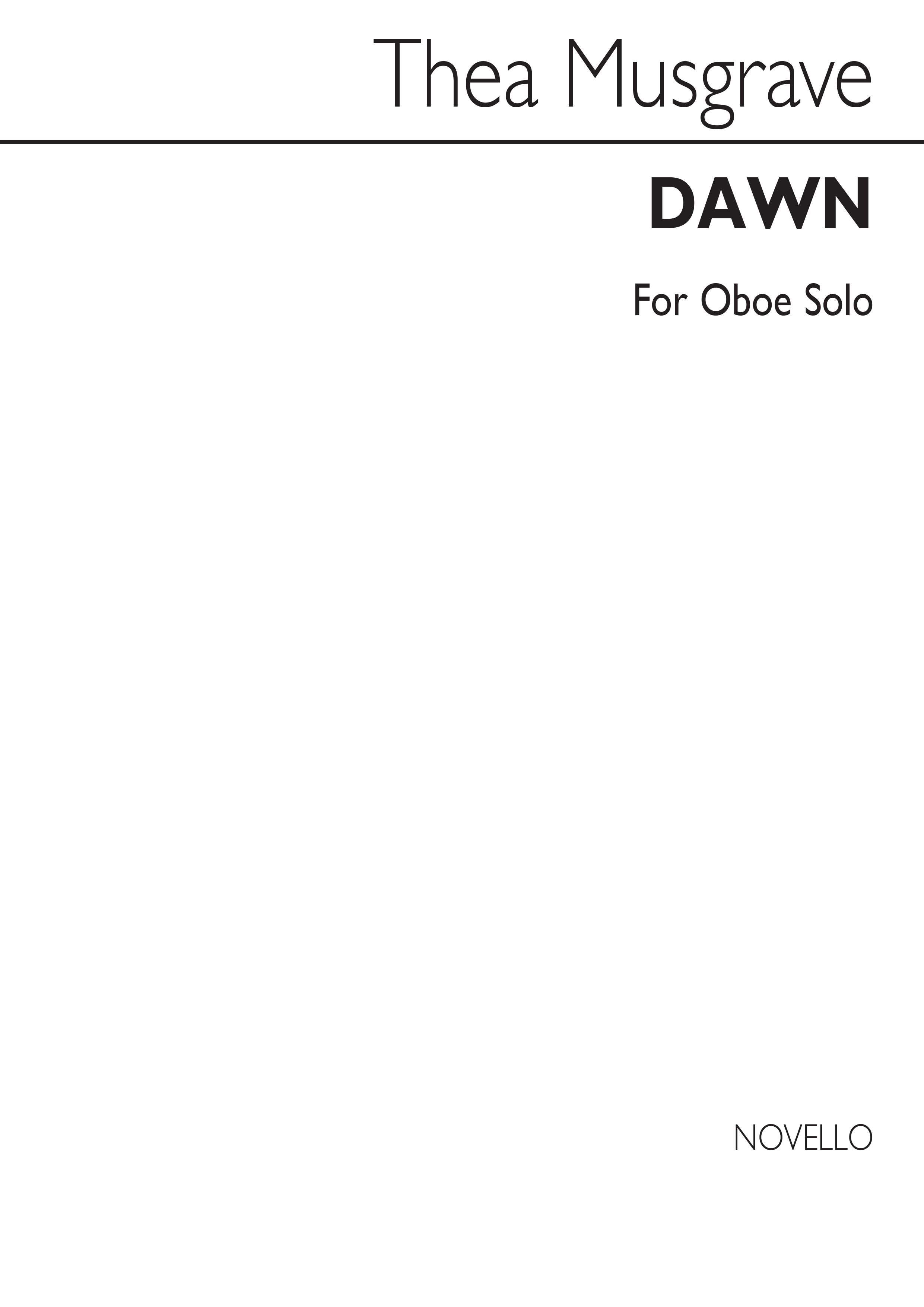 Thea Musgrave: Dawn: Oboe: Instrumental Work